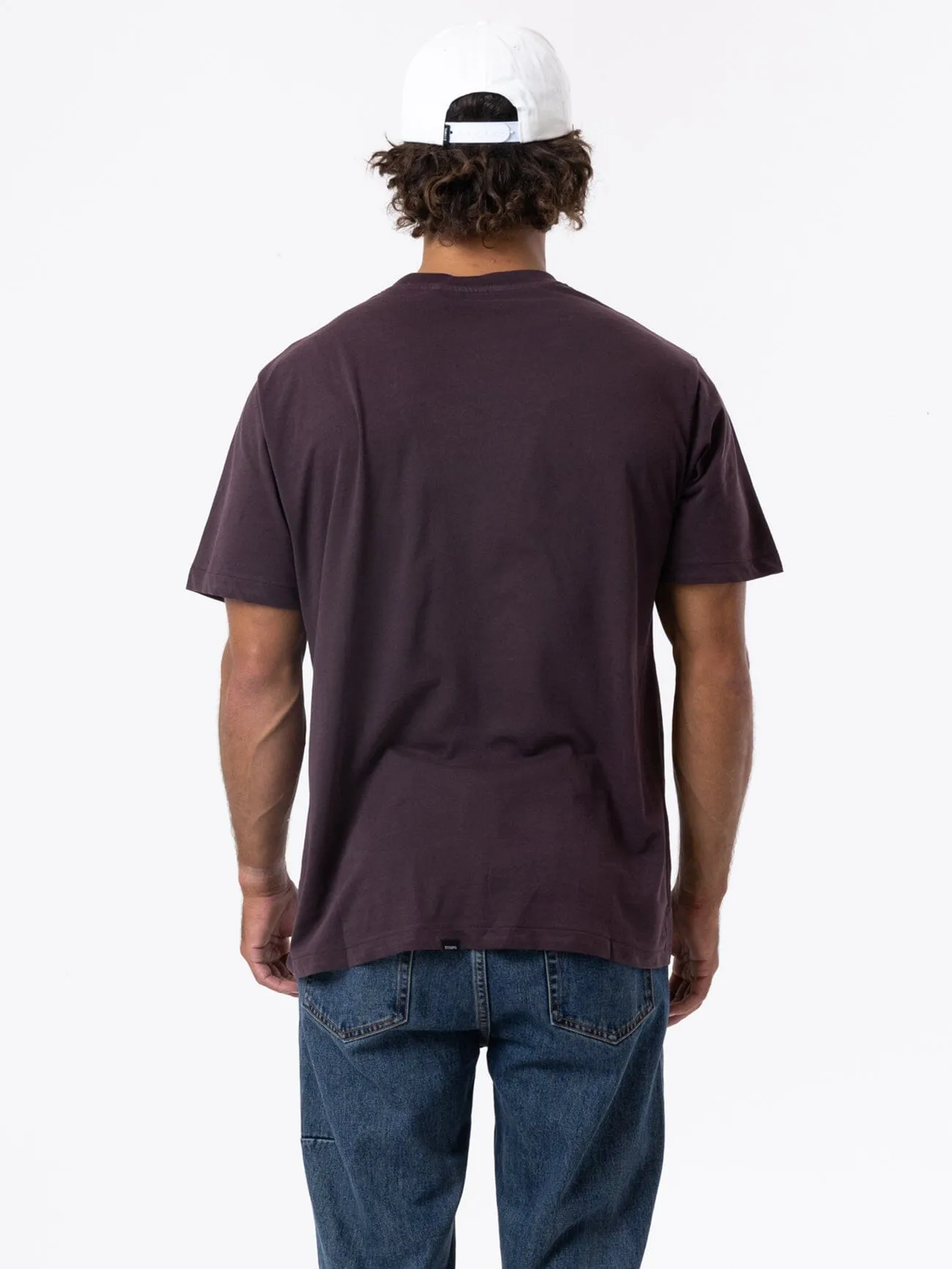 Minimal Thrills Merch Fit Tee - Deep Plum