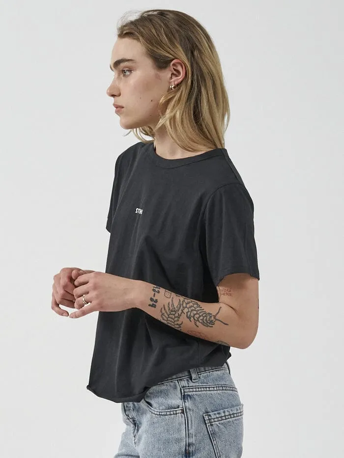 Minimal Thrills Relaxed Tee - Washed Black