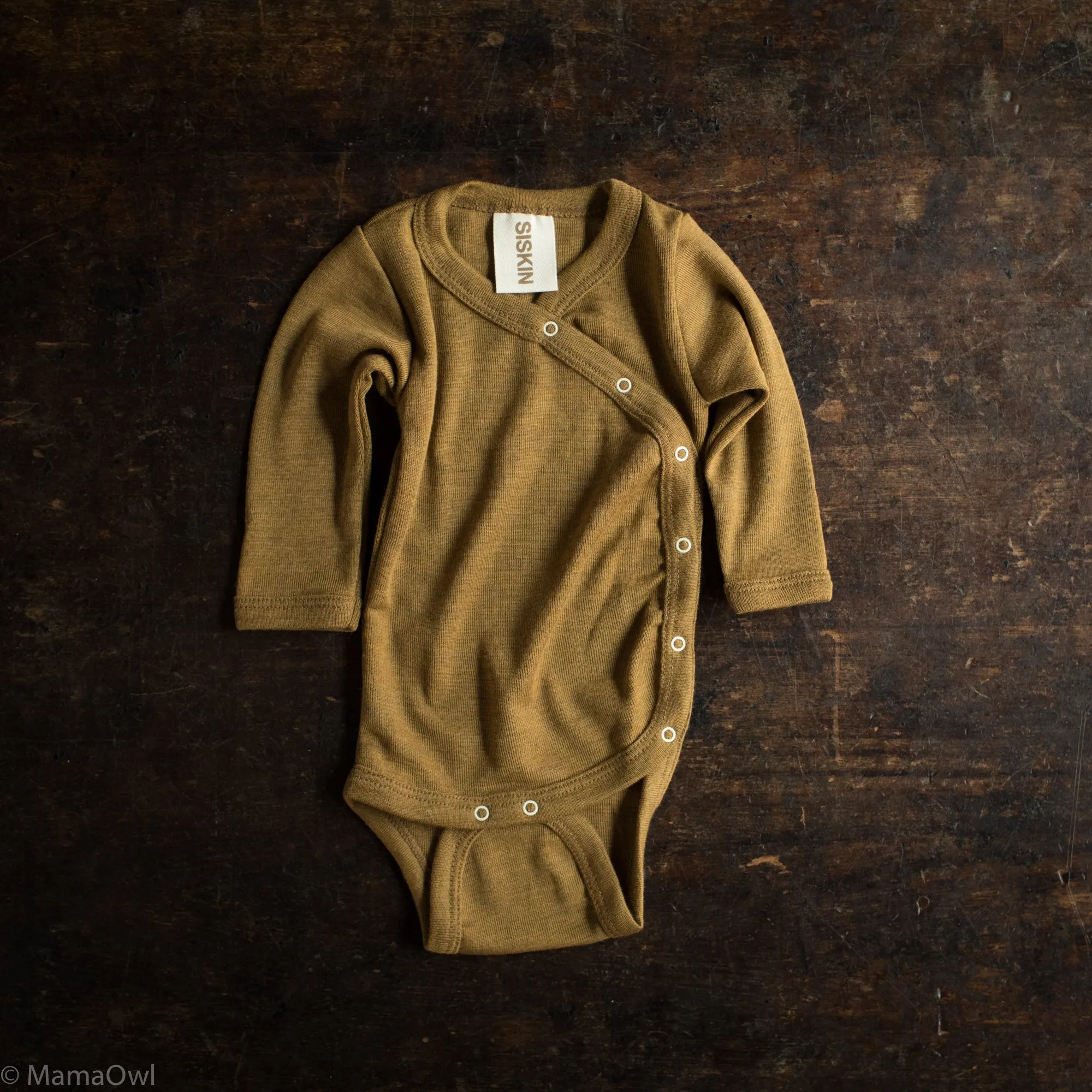 Moa Baby Body - Merino Wool & Silk - Deep Ochre