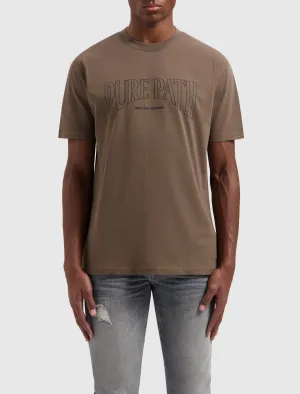 Outline Focus T-shirt | Brown