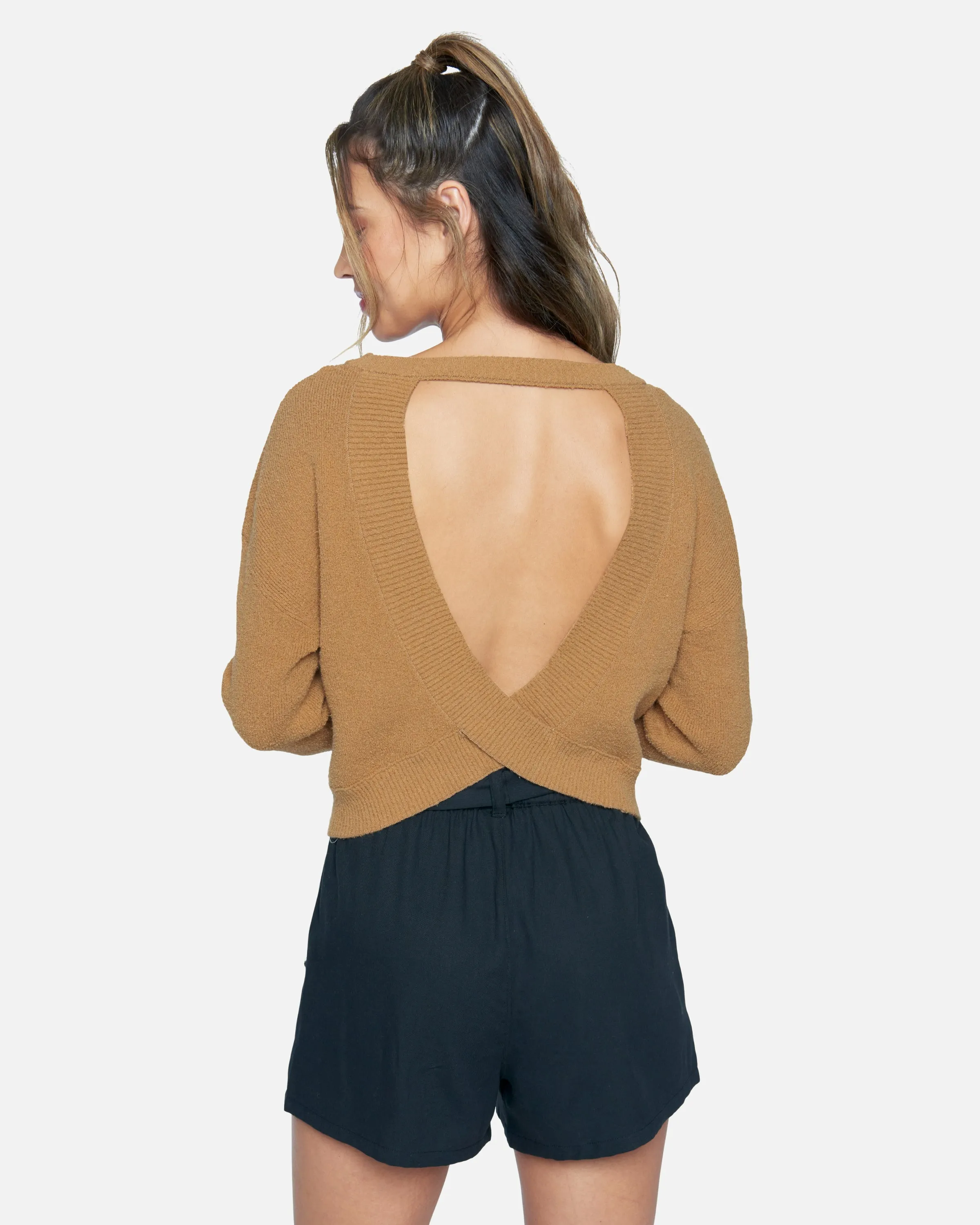 OVERLAP BACK SWEATER