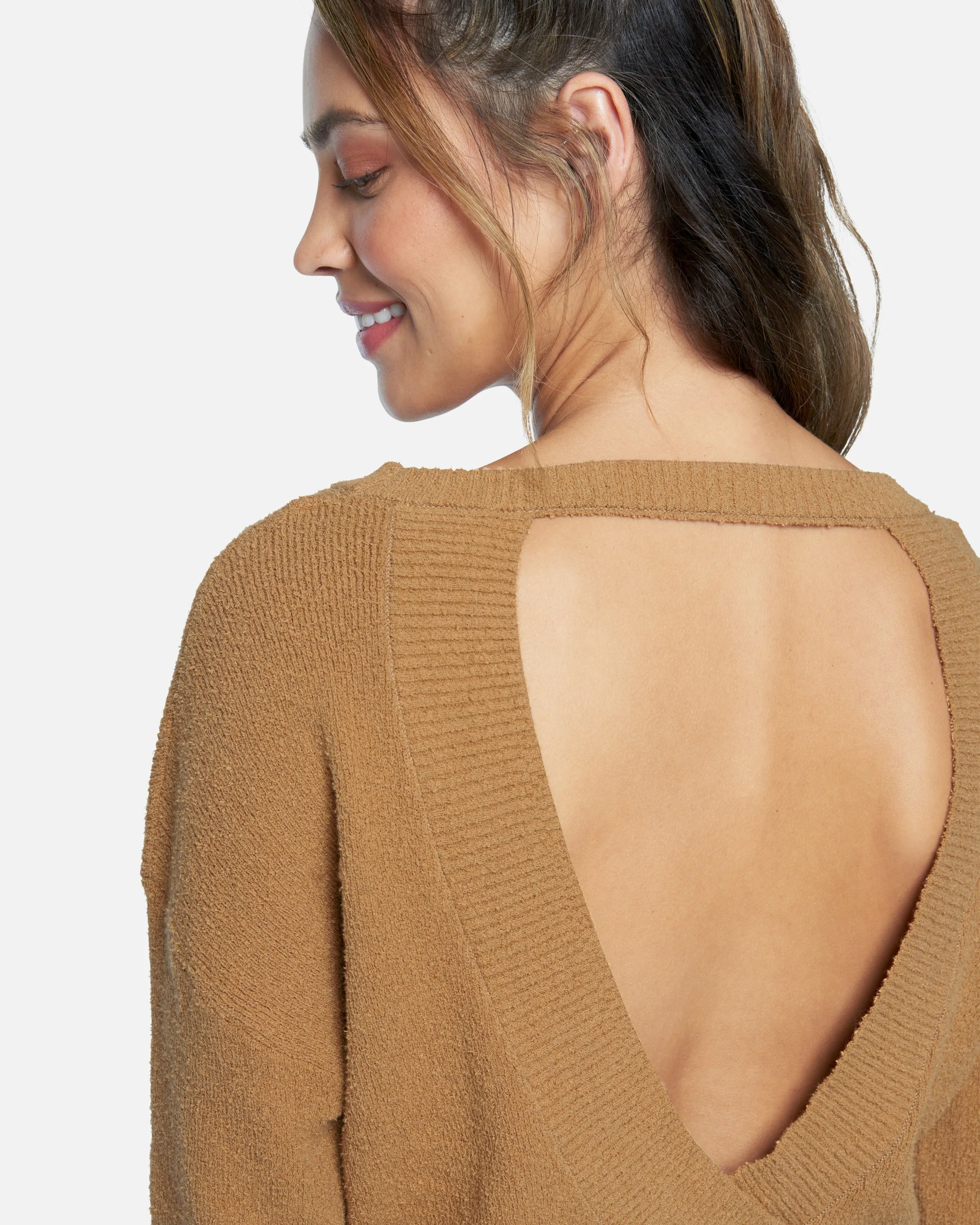 OVERLAP BACK SWEATER