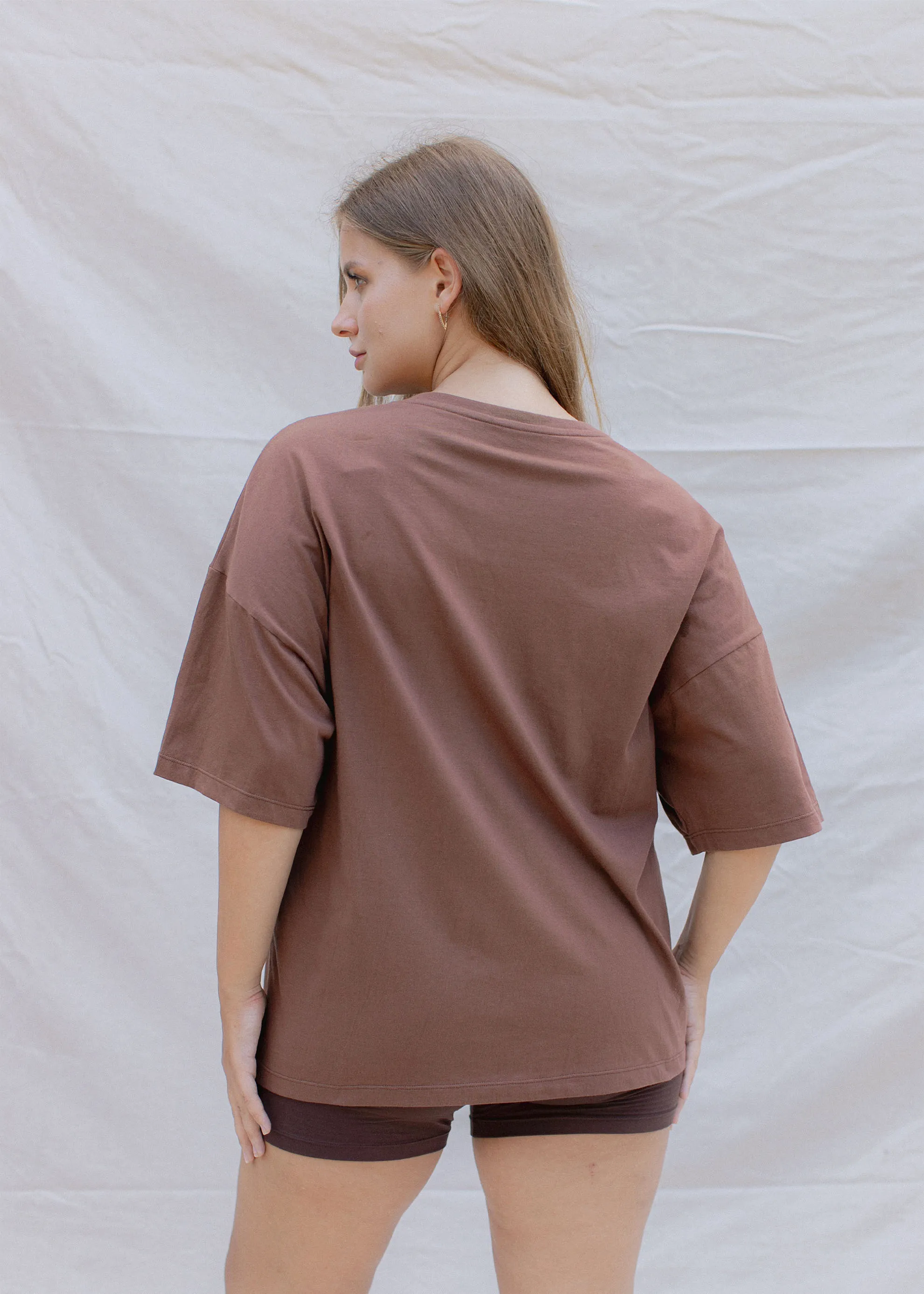 Oversized Tee Bloom Cocoa