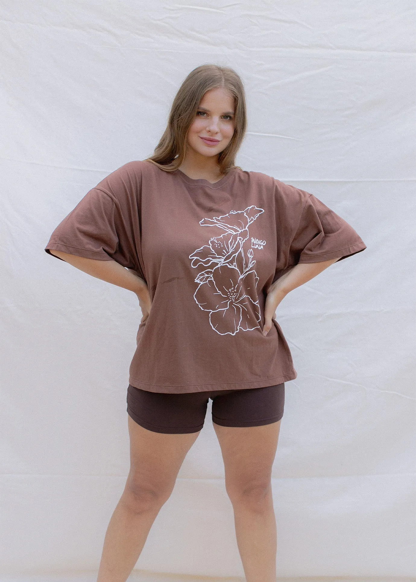 Oversized Tee Bloom Cocoa