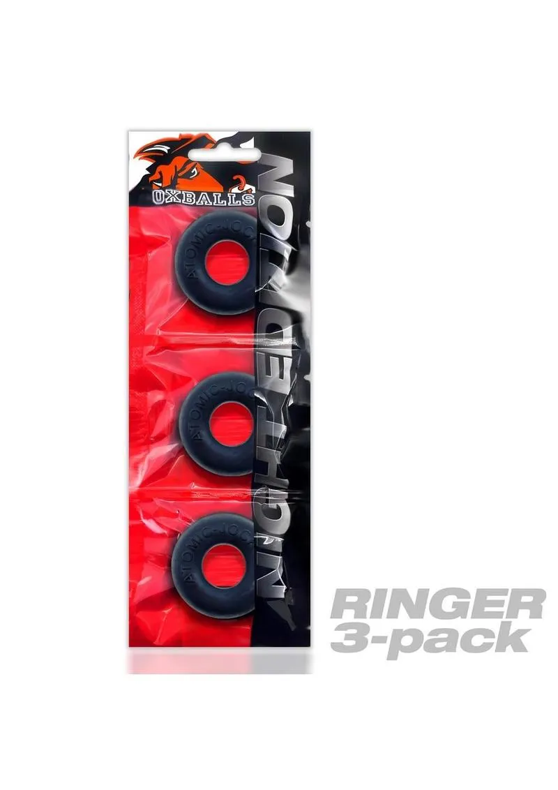 Oxballs Ringer Plus  Silicone Cock Ring (3 Pack) - Night Edition