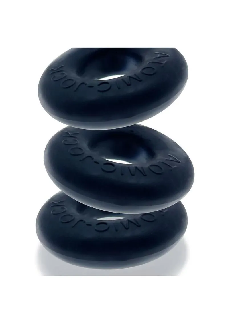 Oxballs Ringer Plus  Silicone Cock Ring (3 Pack) - Night Edition