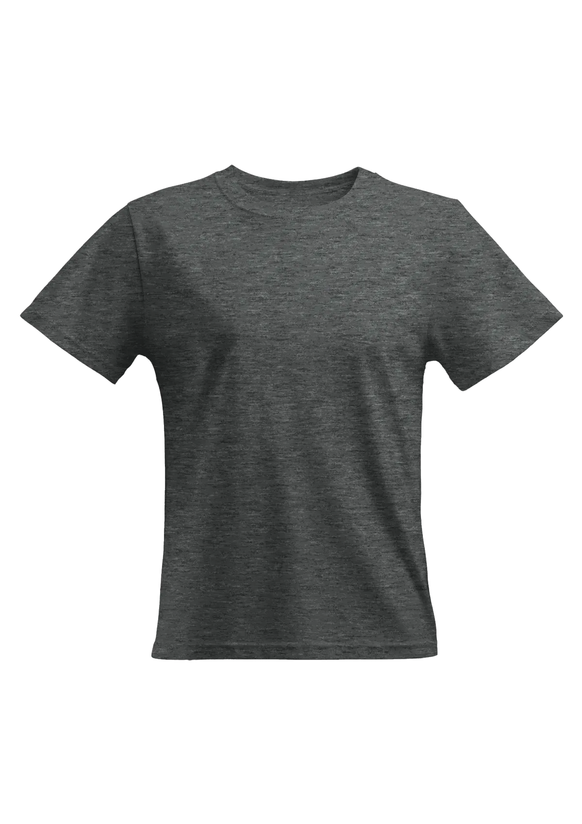 Perfect TShirt Co Women's Short Sleeve Crew Neck Heather Relax Fit T-Shirt in Deep Gray