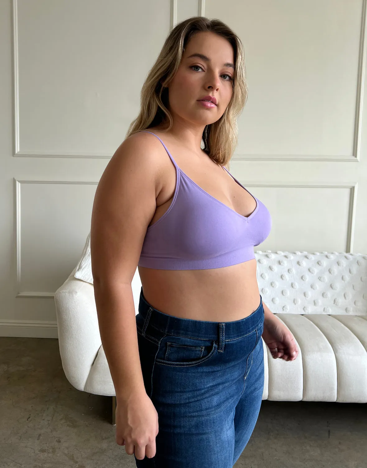 Plus Size Padded V-Neck Bra