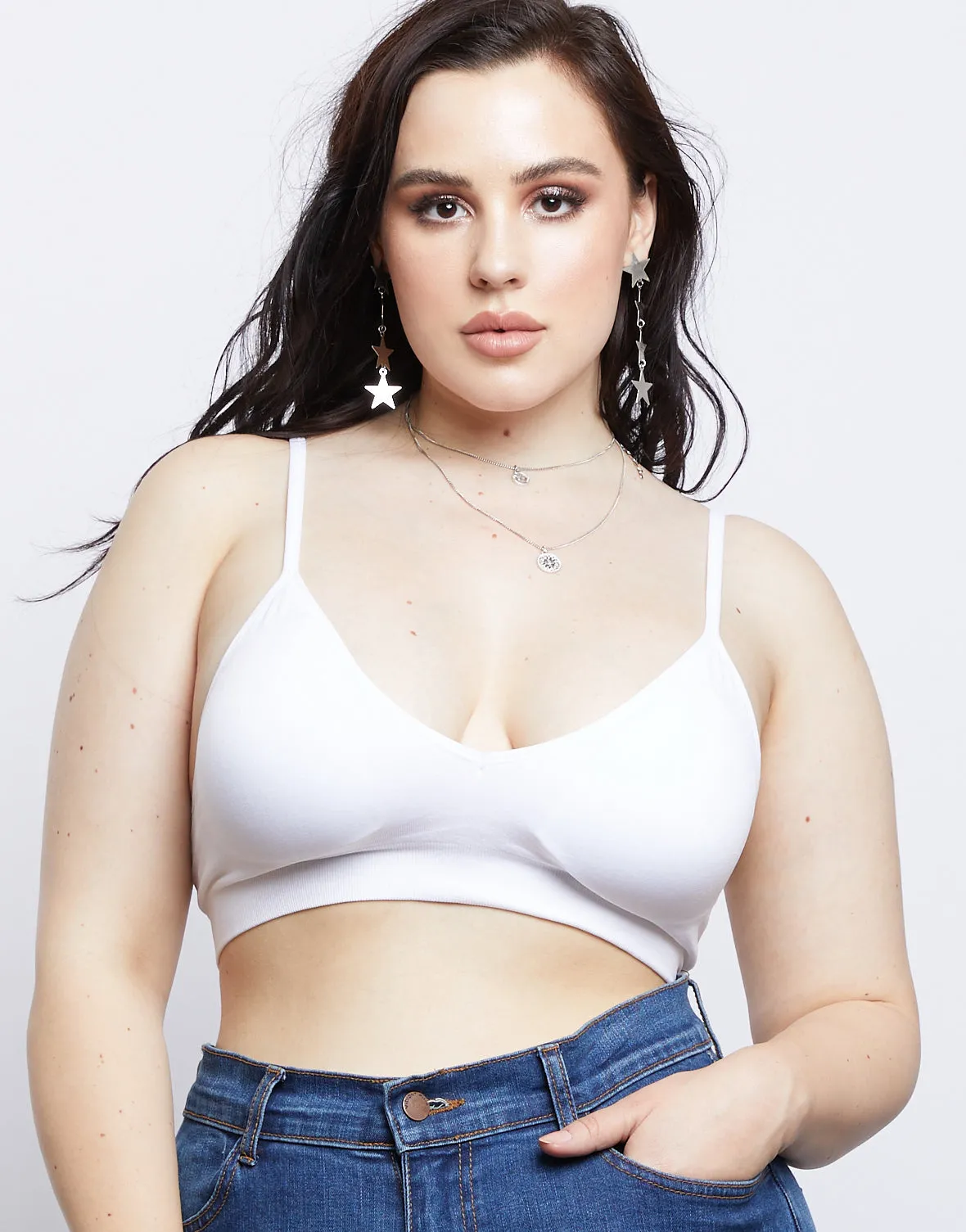 Plus Size Padded V-Neck Bra