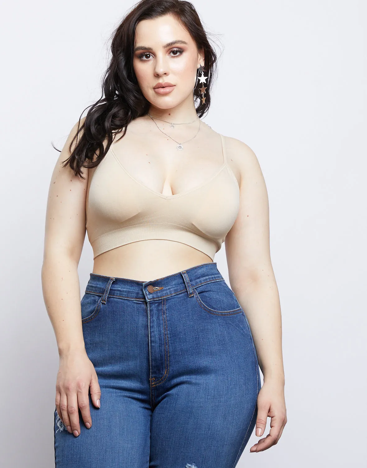 Plus Size Padded V-Neck Bra