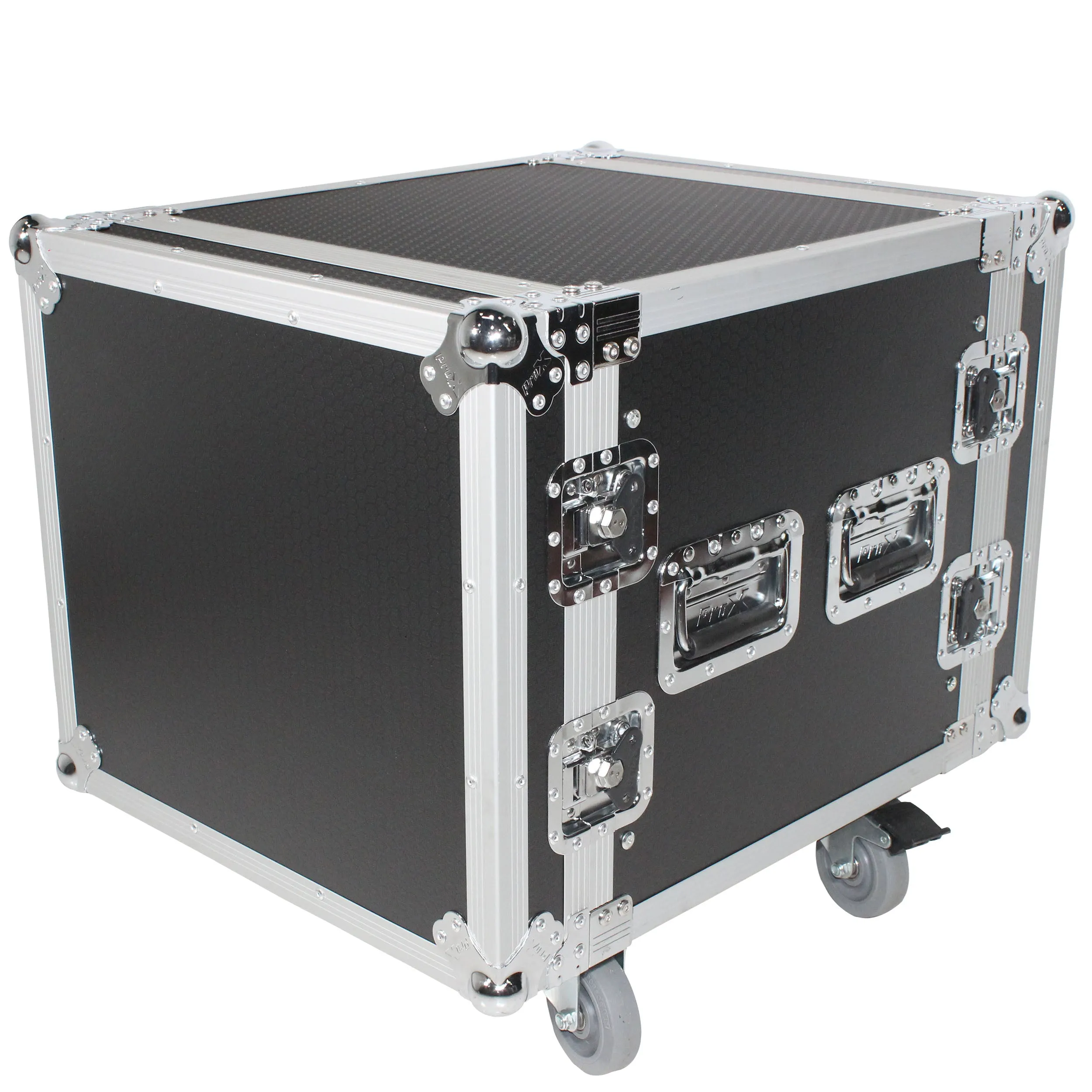 ProX T-10RSP24W 10U Space Shockproof Amp Rack ATA Flight Case 24" Depth W/Casters