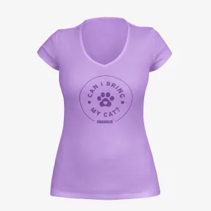 "Can I Bring My Cat?" - Women's Deep V-Neck