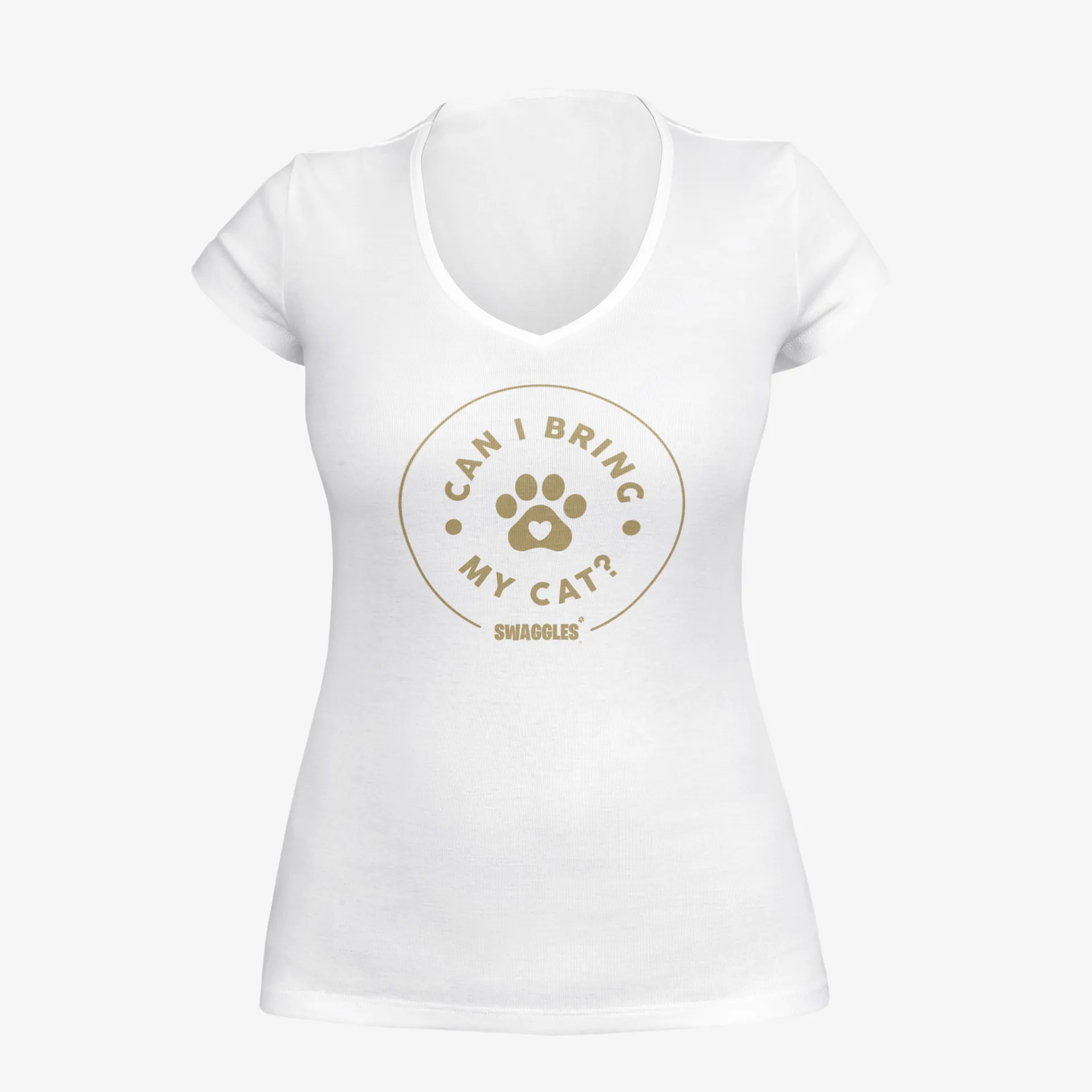 "Can I Bring My Cat?" - Women's Deep V-Neck