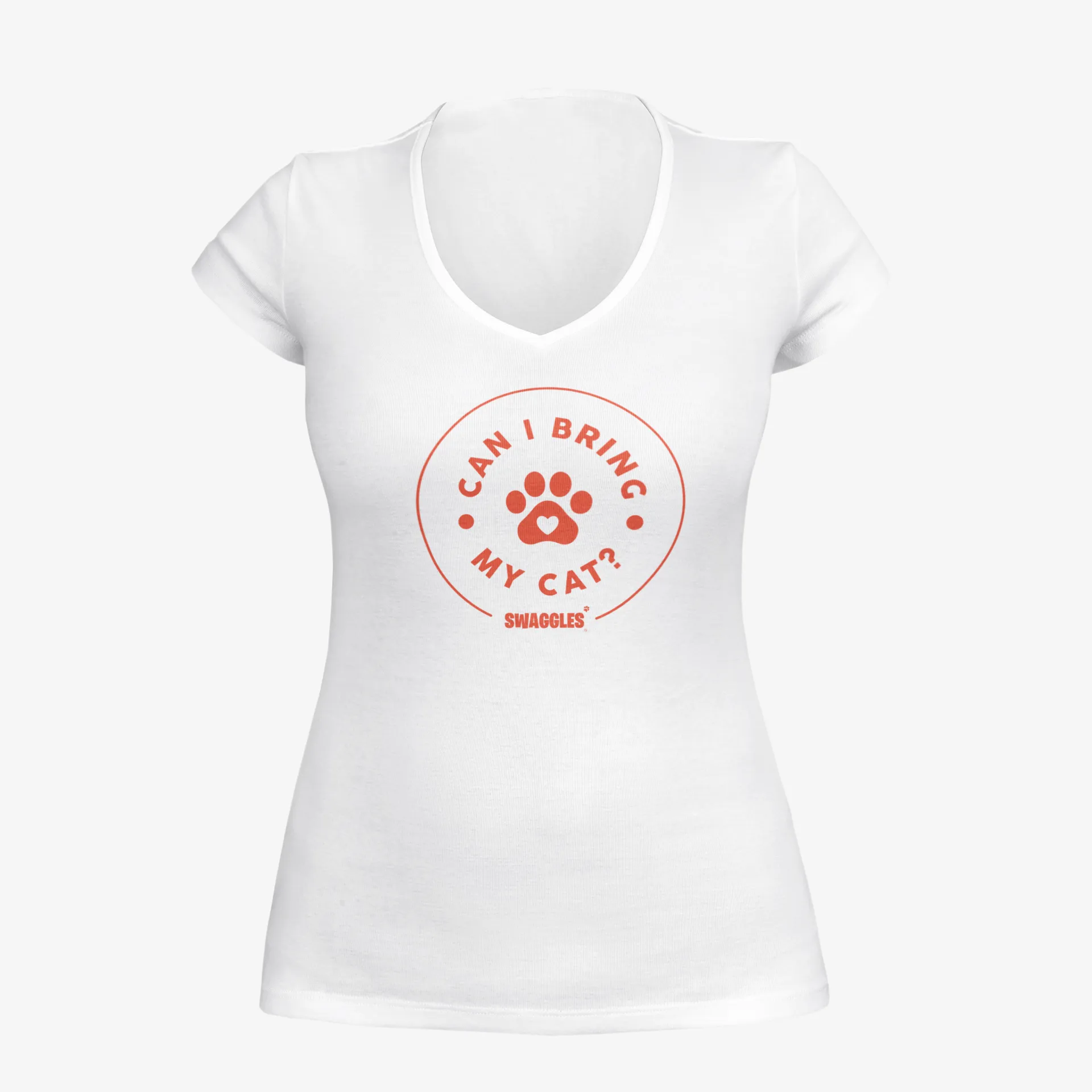 "Can I Bring My Cat?" - Women's Deep V-Neck