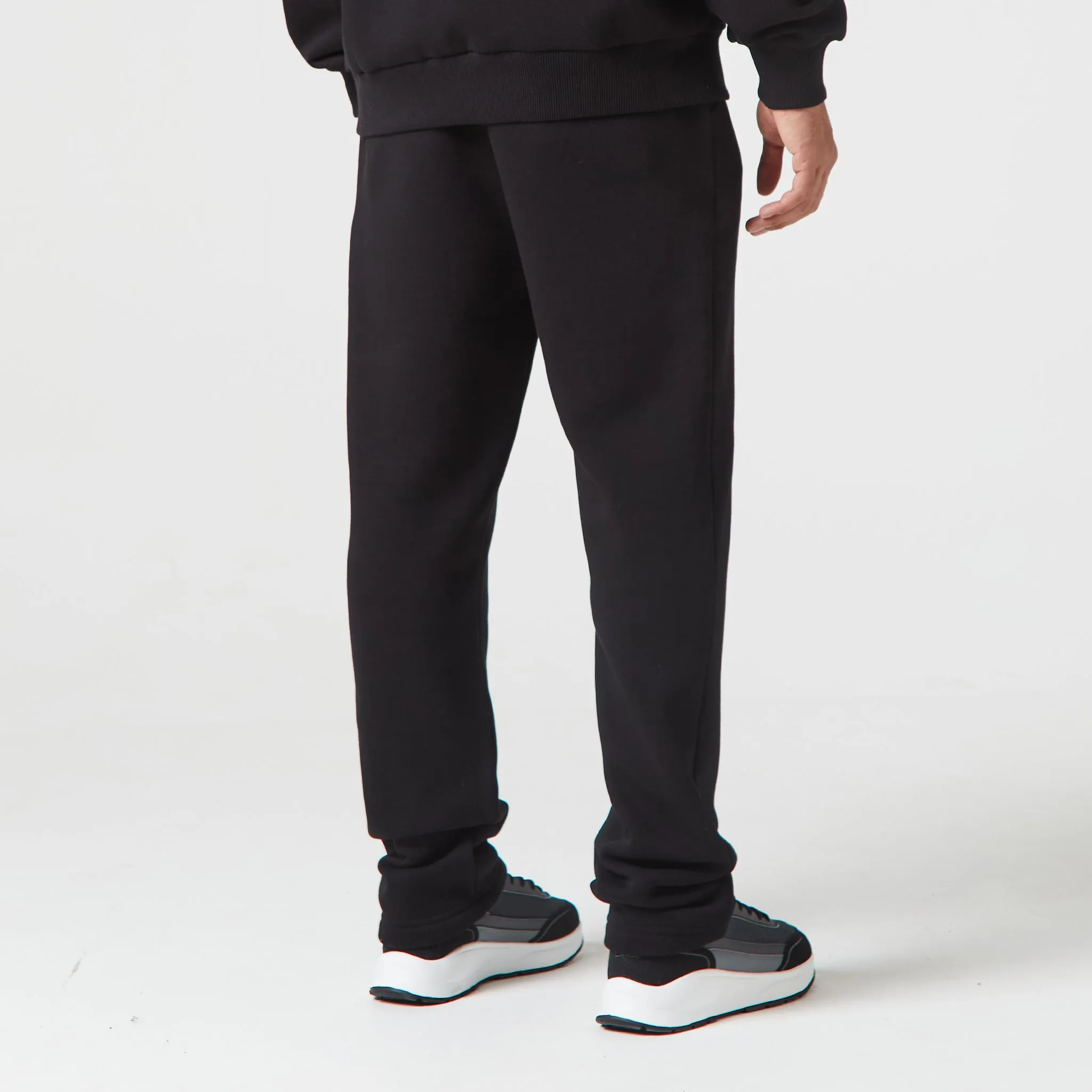 Relaxed Fit Open Hem Jogger | Black