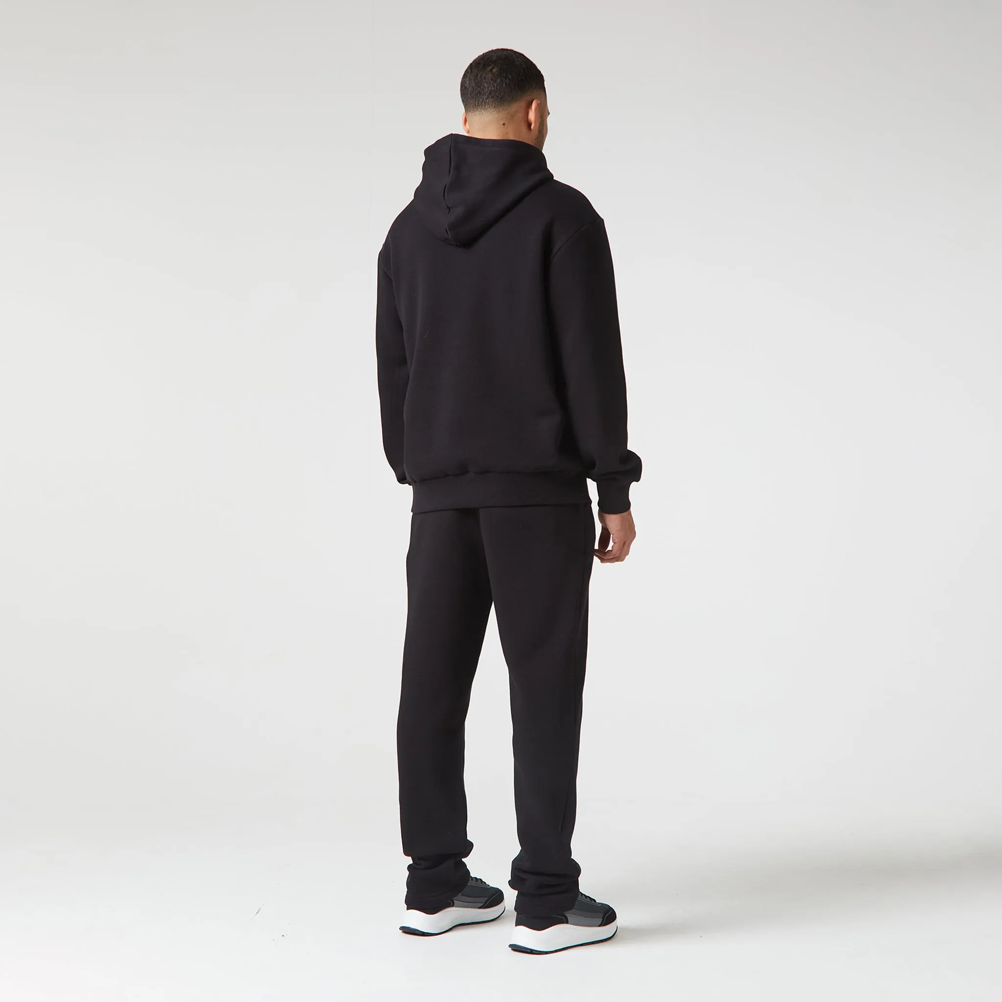 Relaxed Fit Open Hem Jogger | Black