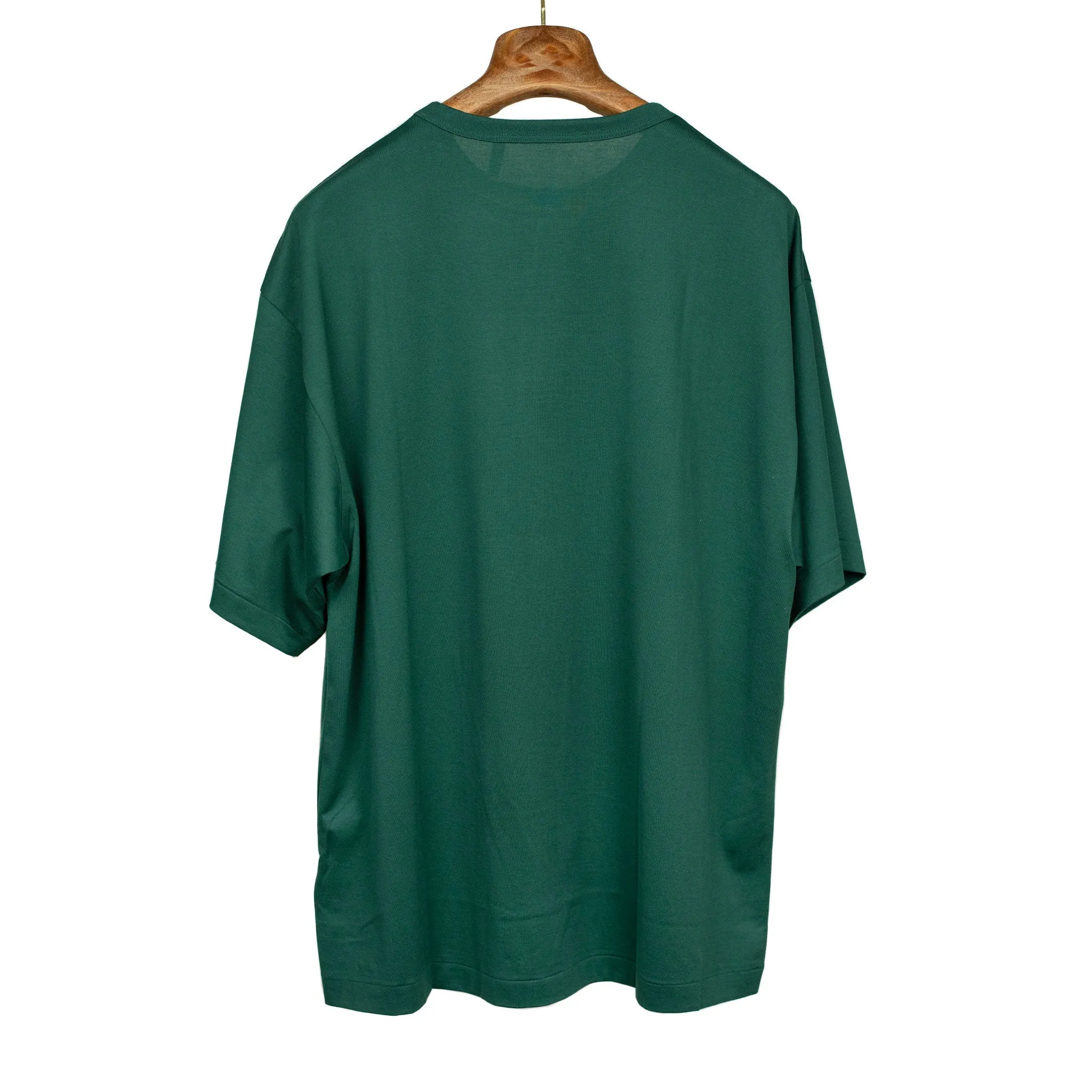 Relaxed tee in deep green Sea Island cotton