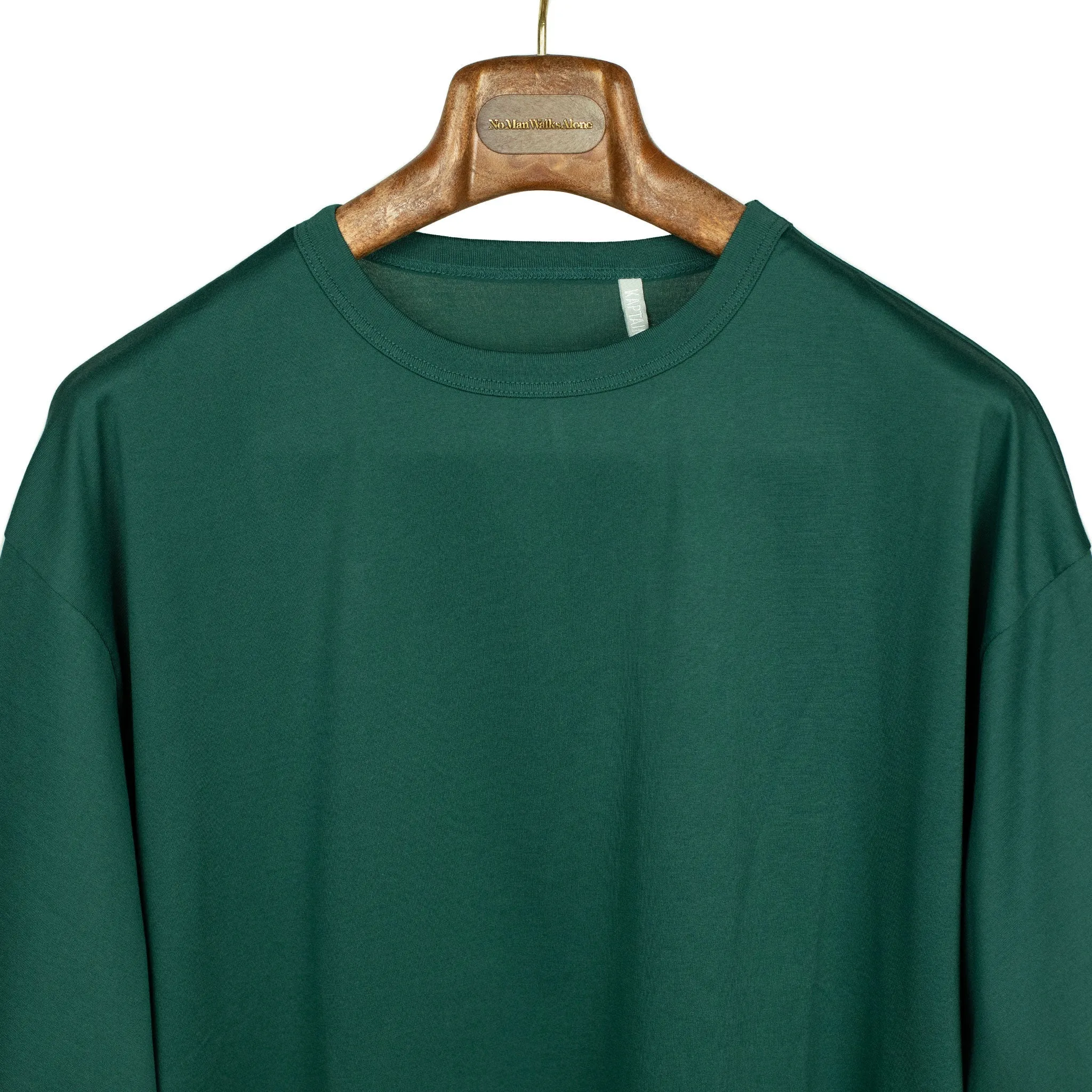 Relaxed tee in deep green Sea Island cotton