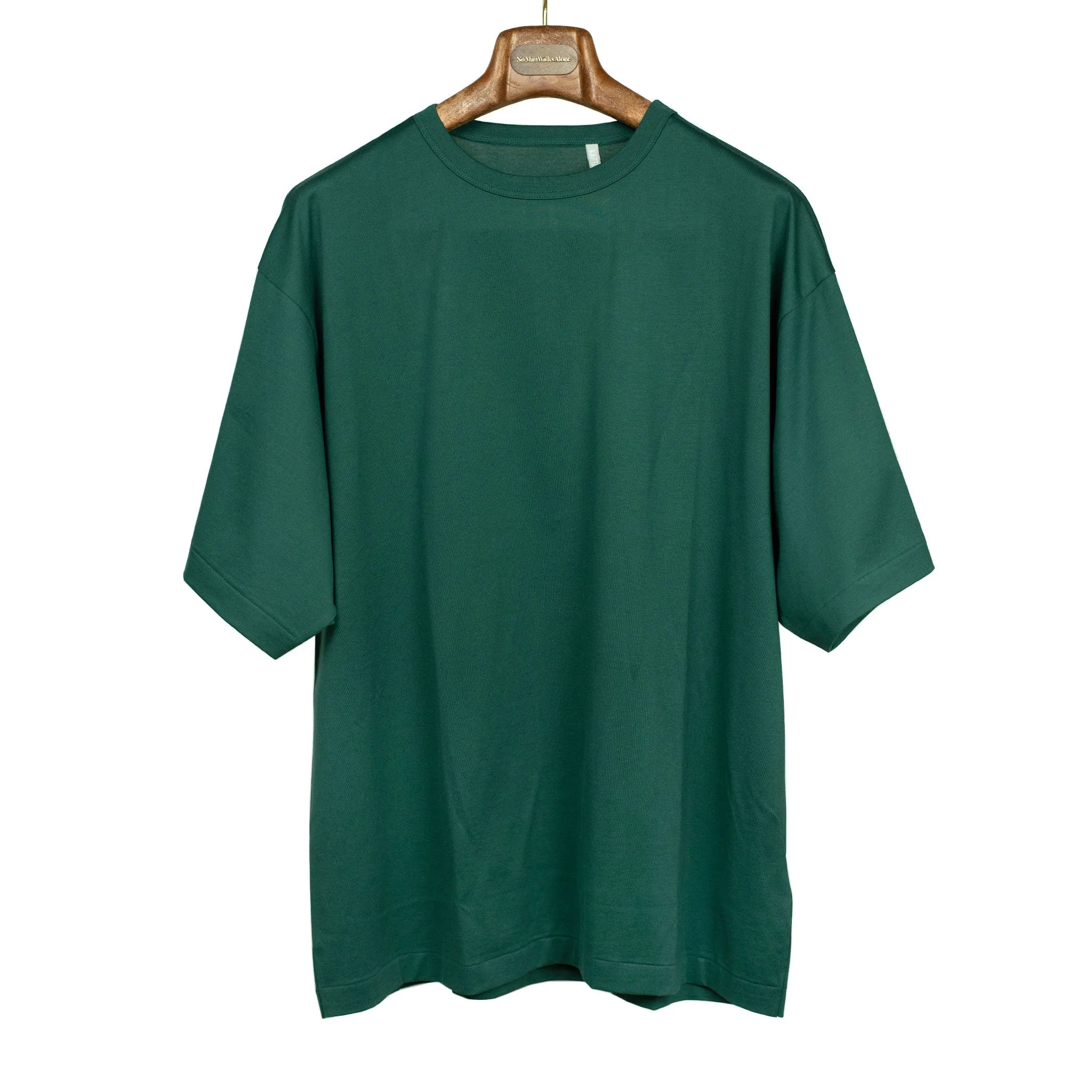 Relaxed tee in deep green Sea Island cotton