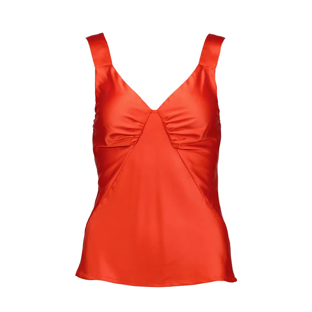 Riviera Cami | Red Satin