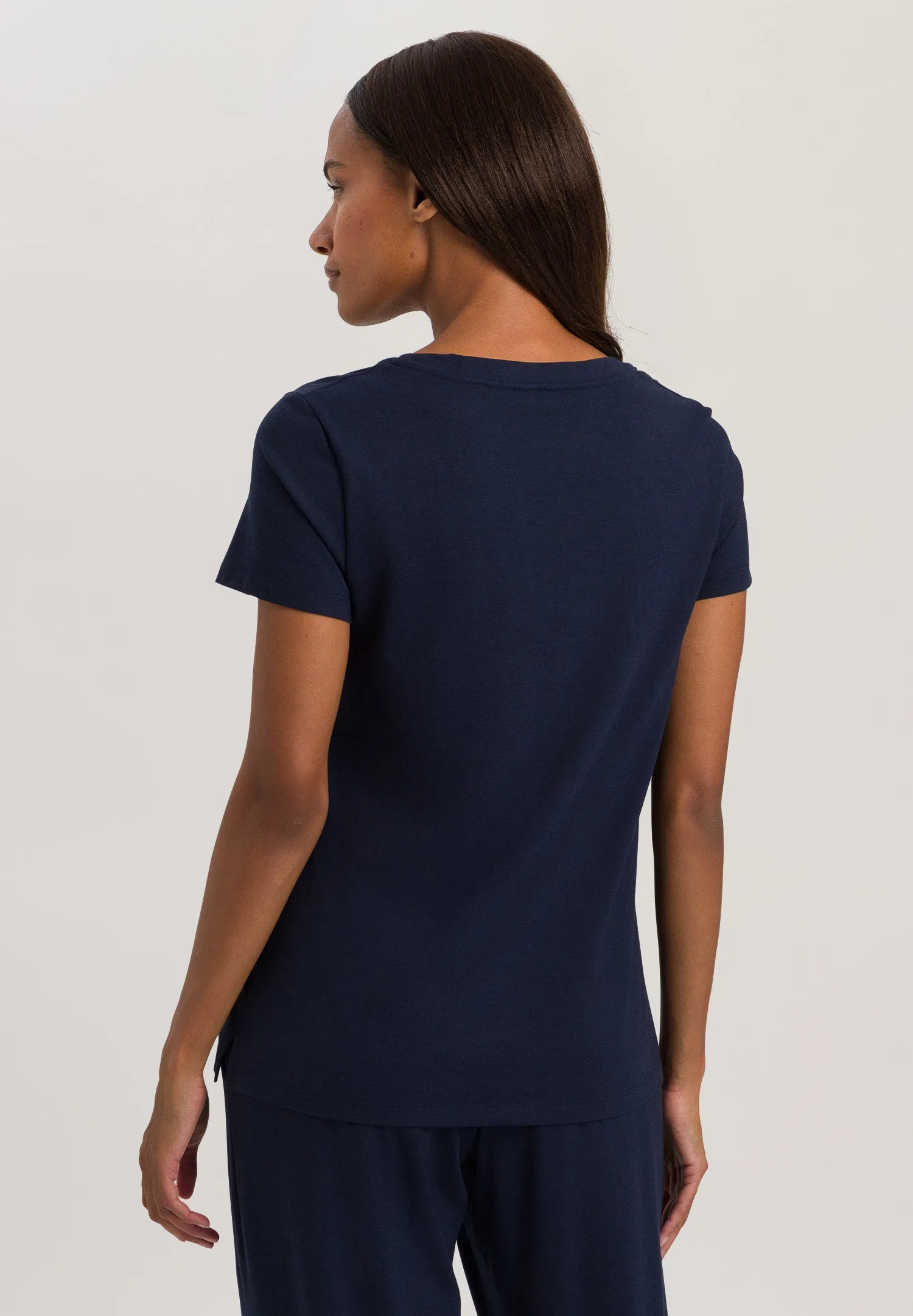 Sleep And Lounge V-Neck T-Shirt | Deep Navy 77876-1610