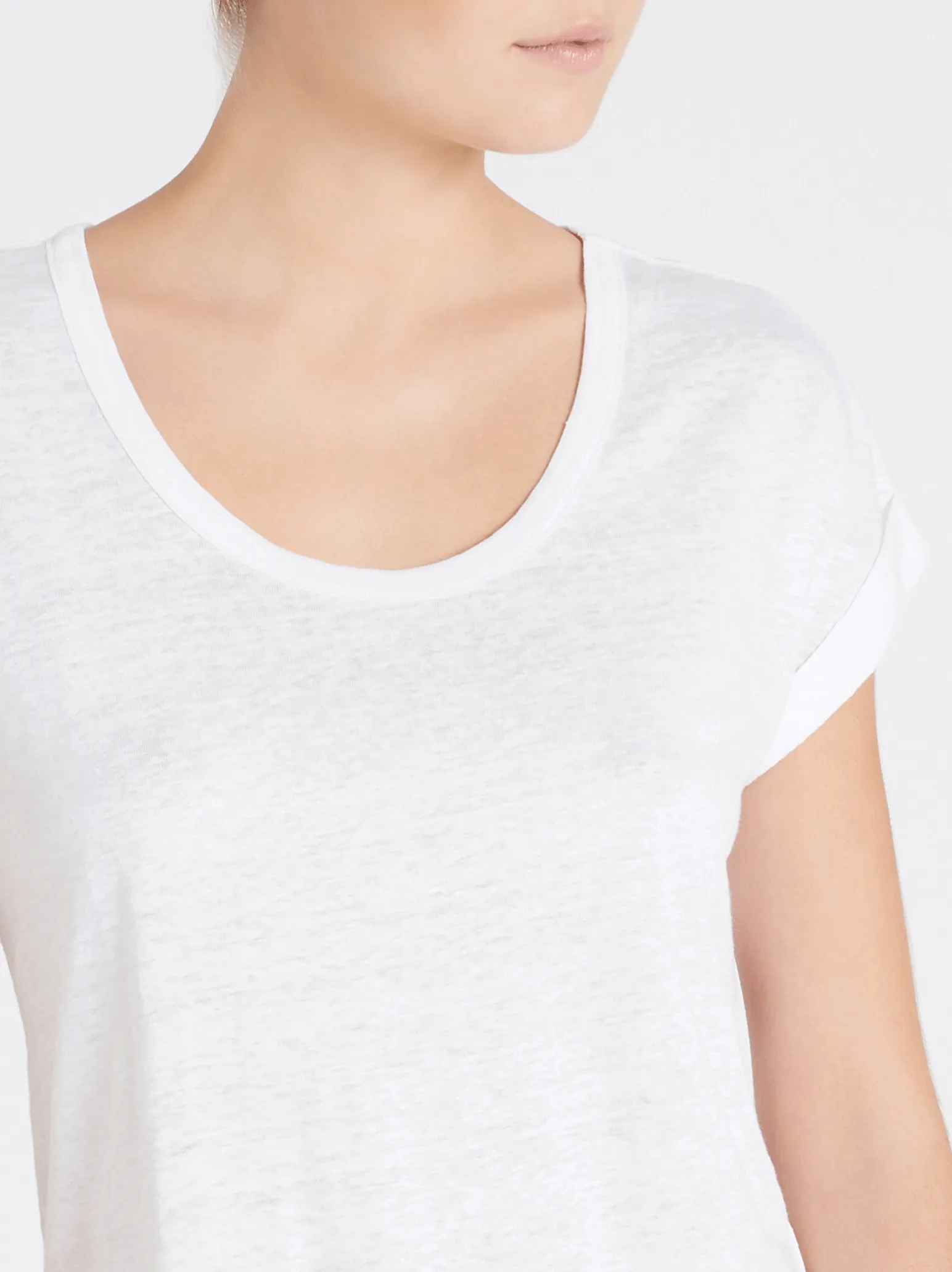 Slouchy Linen U Tee