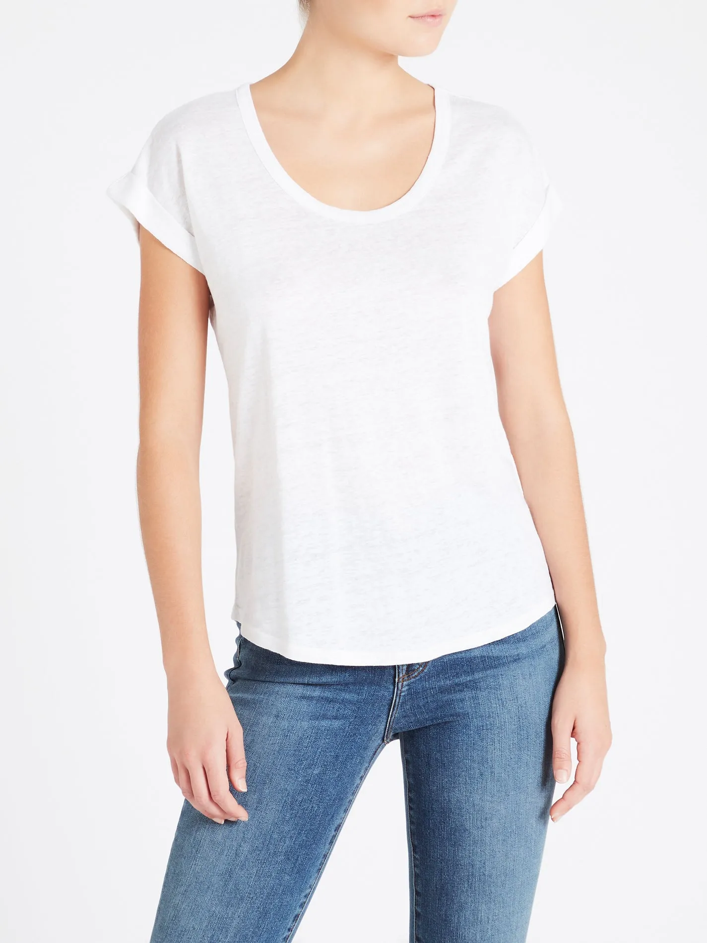 Slouchy Linen U Tee