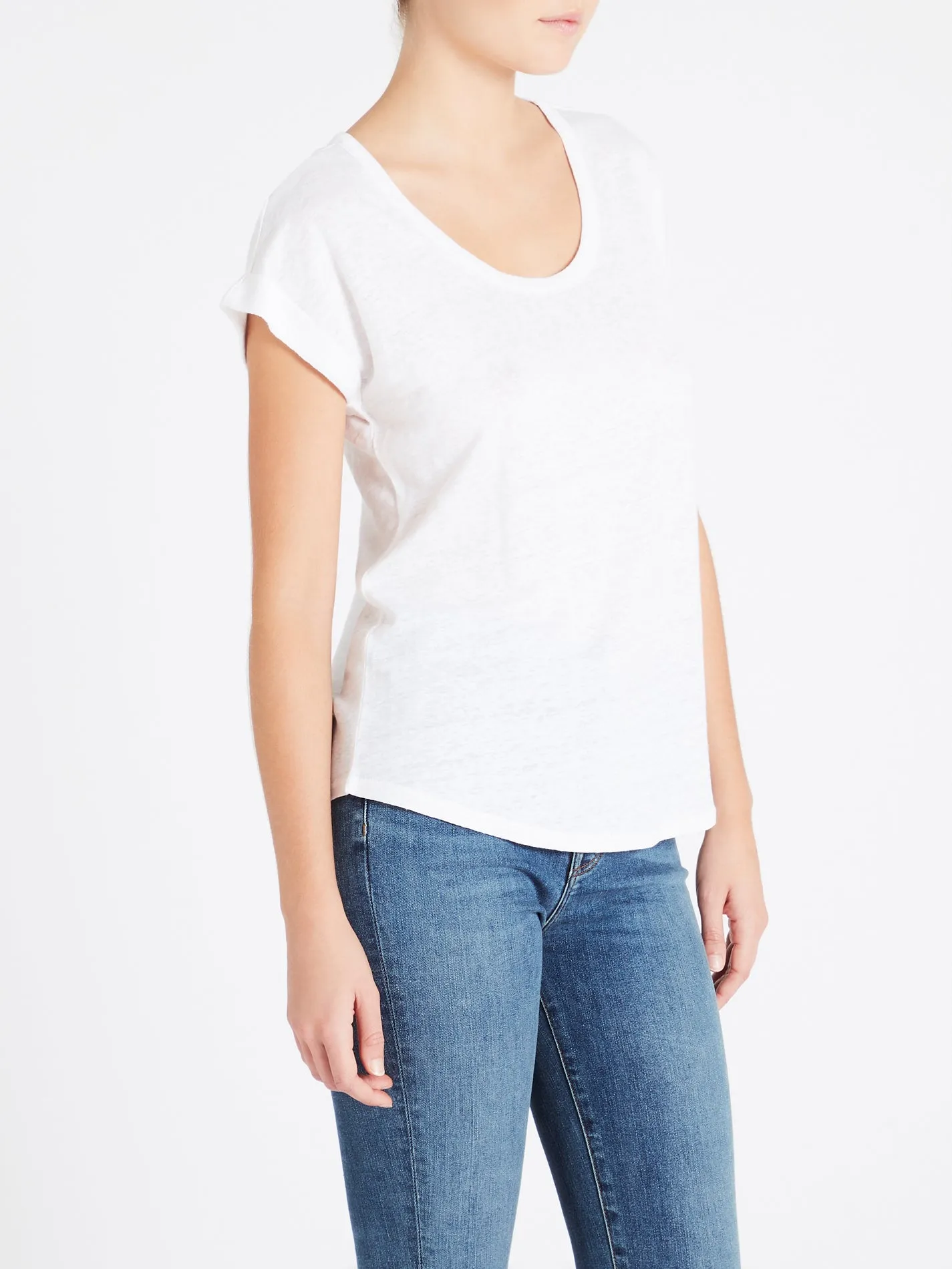 Slouchy Linen U Tee