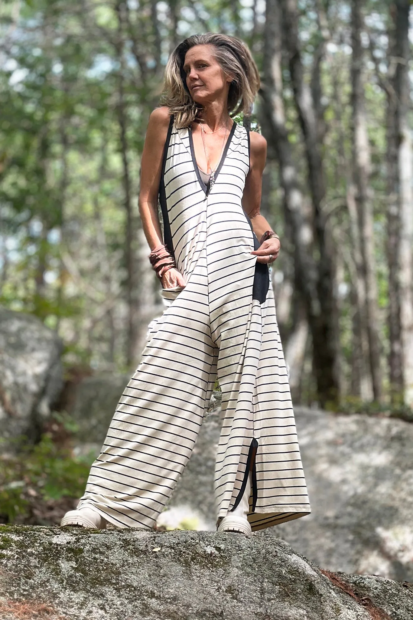 stripe FARMER jumpsuit