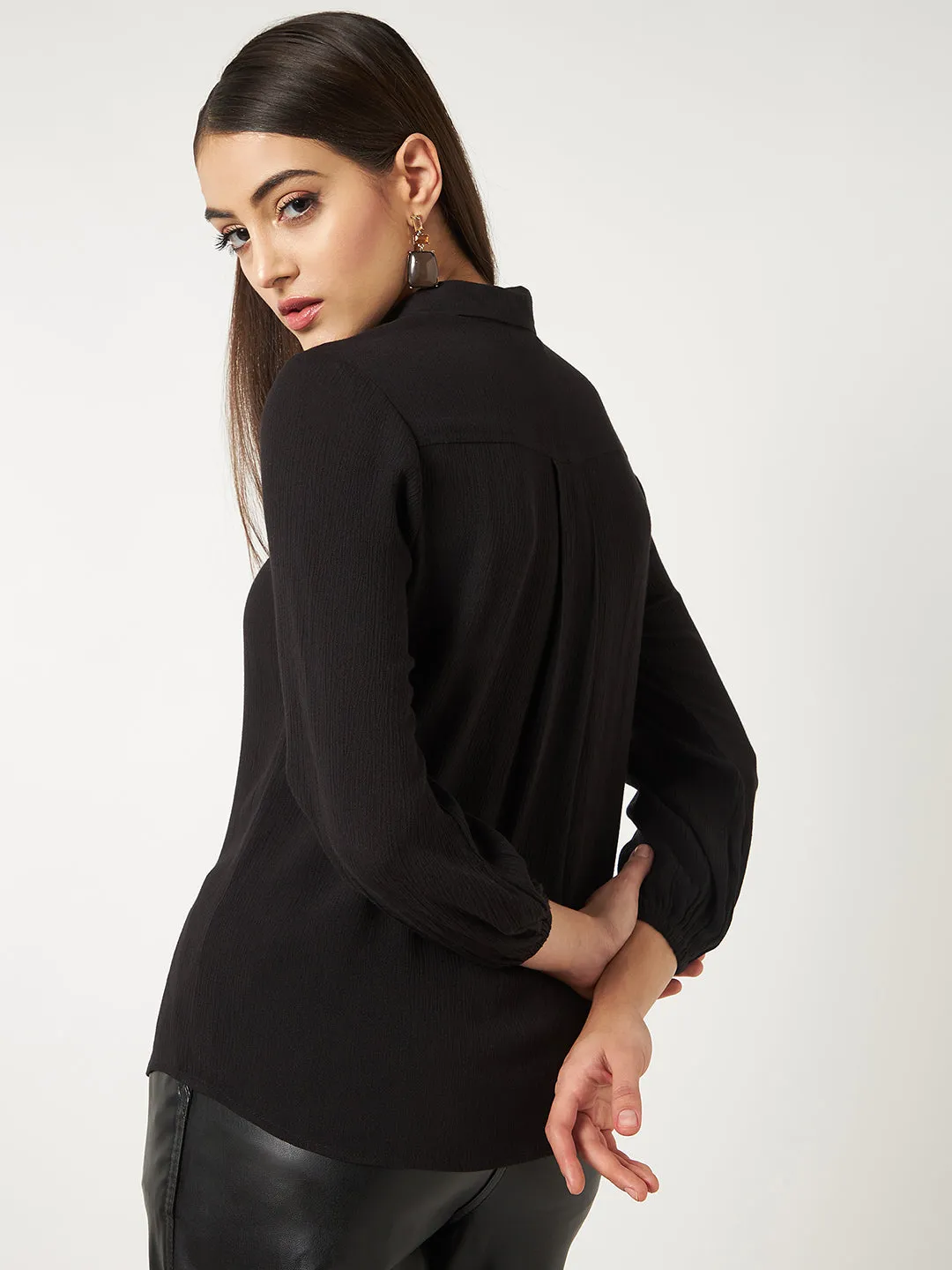 Stylish Placket Shirt Top