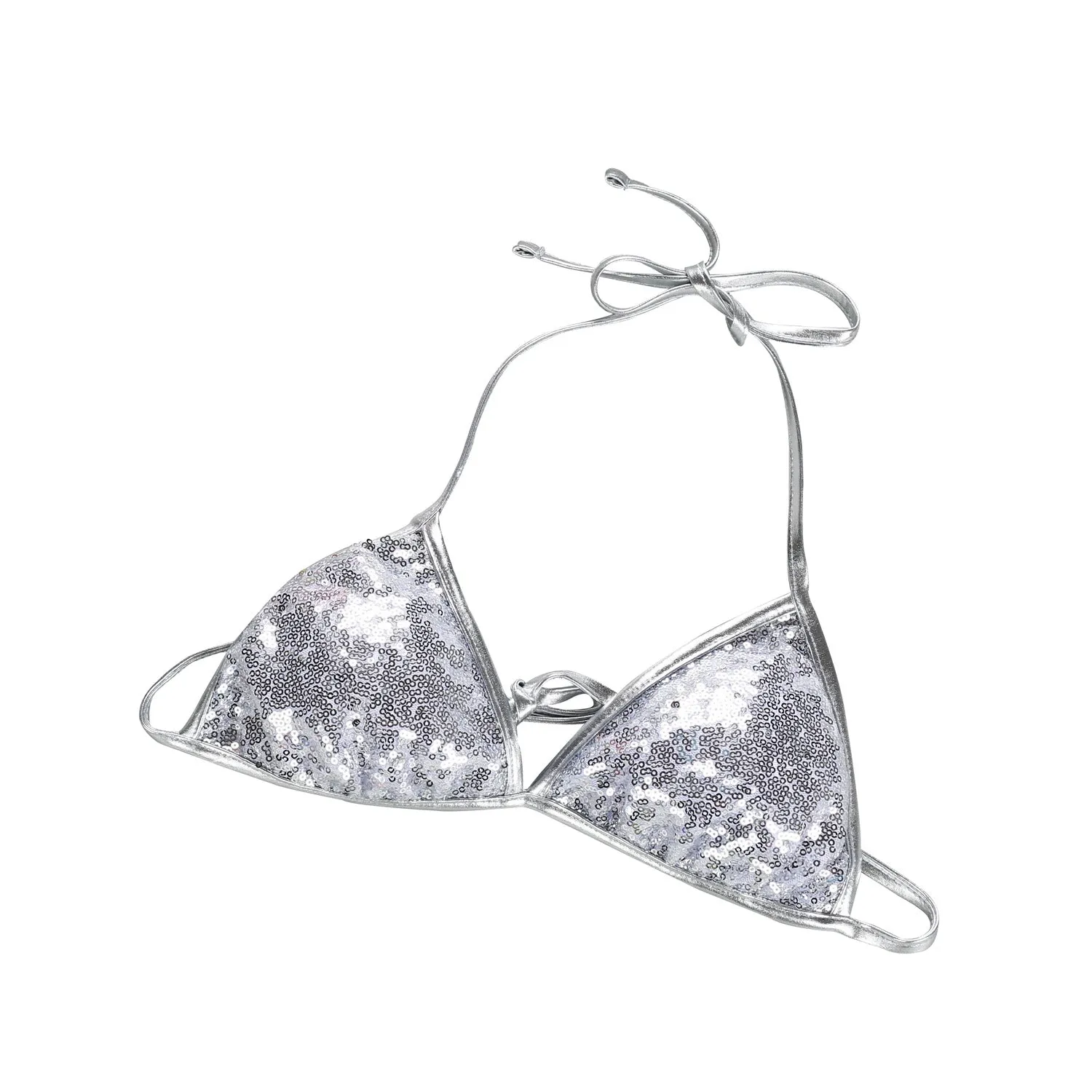 Swimsuit European sexy sequin bikini top split swimwear