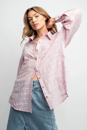 TEXTURED VOILE BUTTON DOWN SHIRT