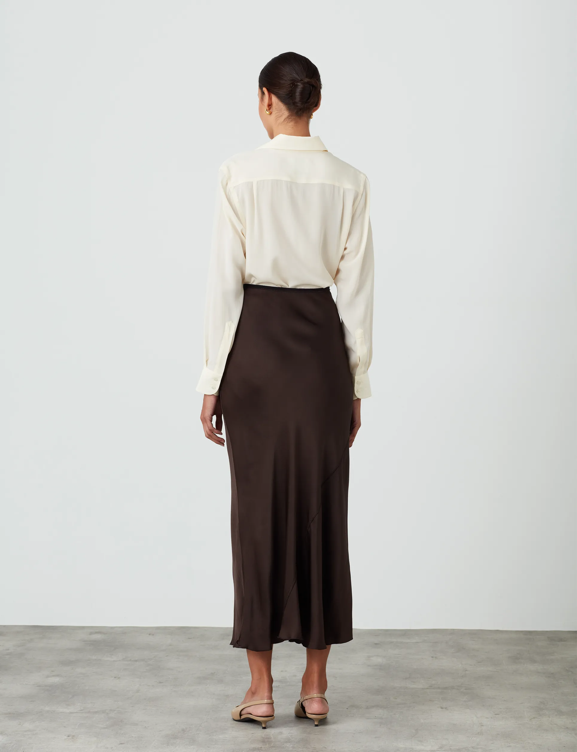 The Boyfriend: Silk Crepe de Chine, Cream