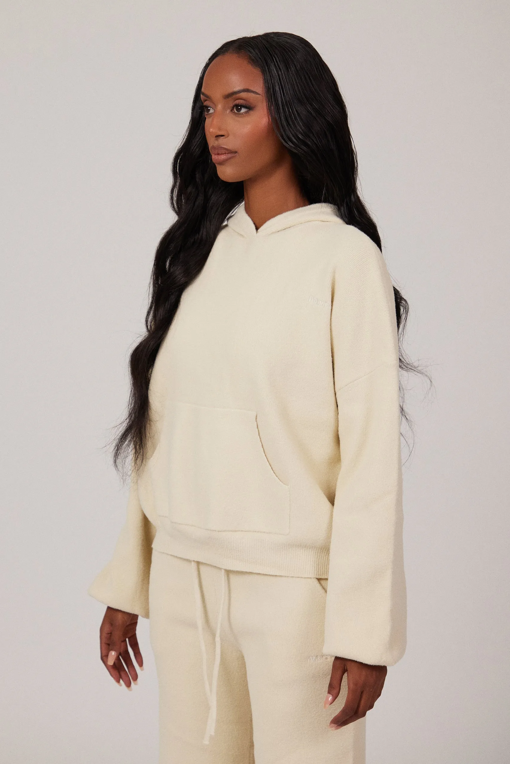 The Mars Soft Knit Hoodie - Cream