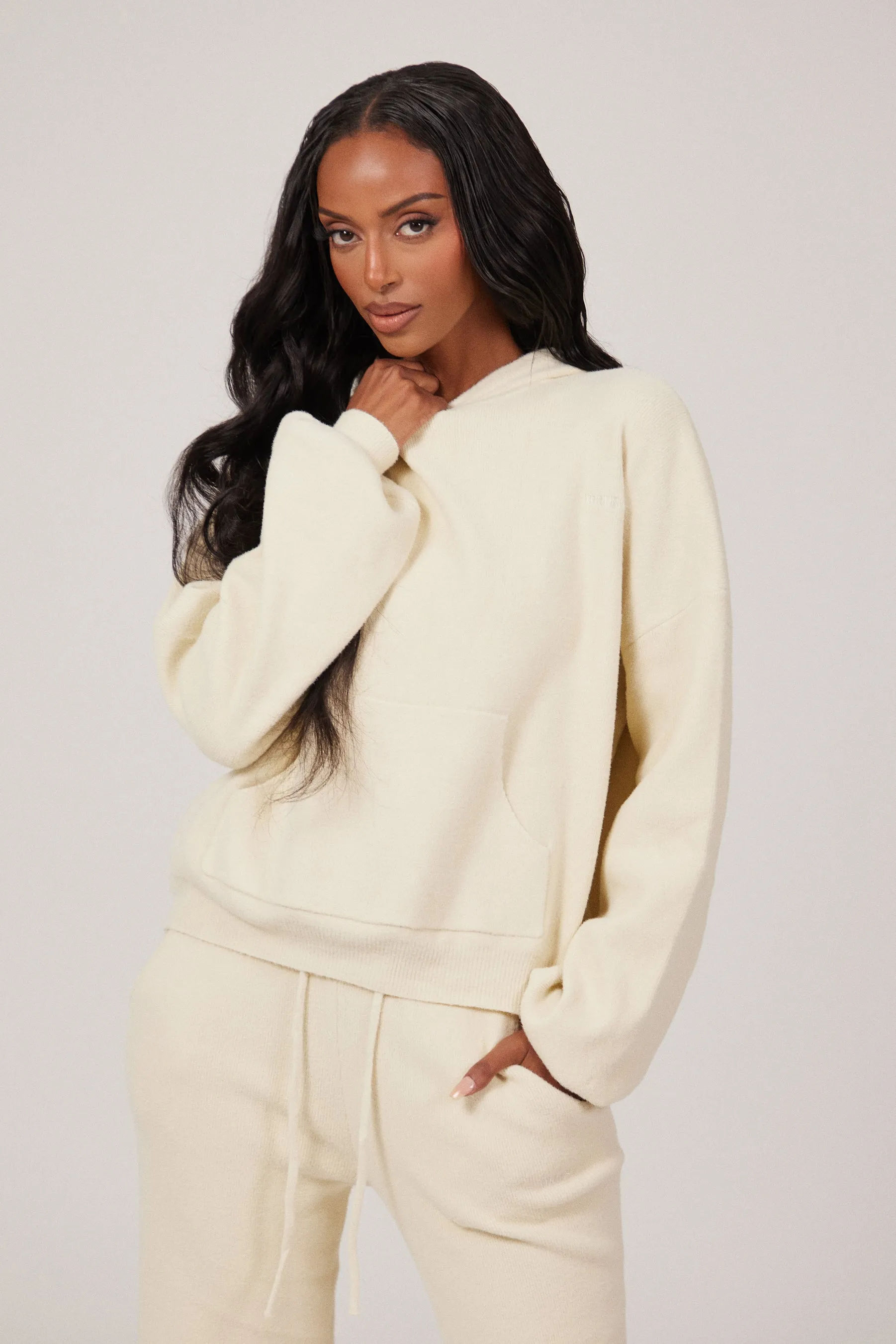 The Mars Soft Knit Hoodie - Cream