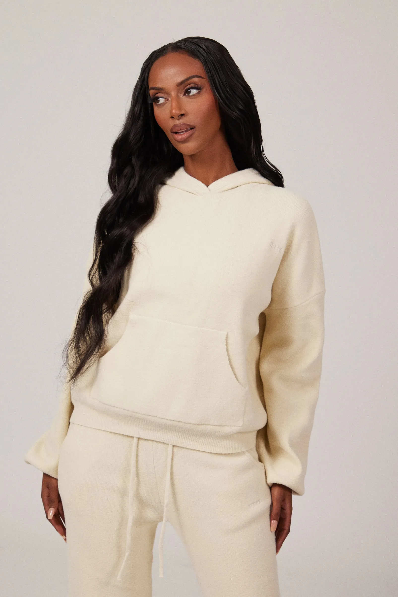 The Mars Soft Knit Hoodie - Cream