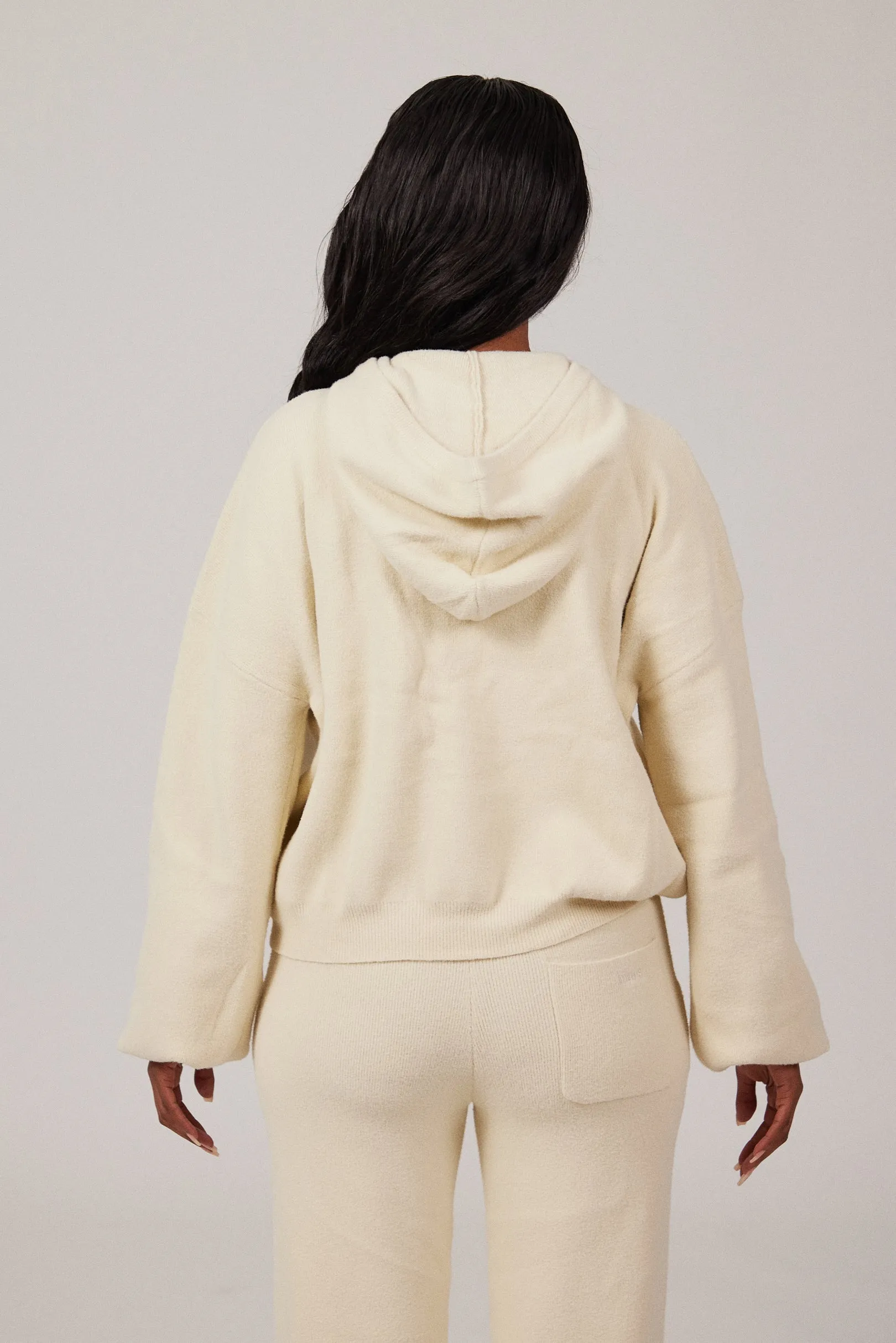 The Mars Soft Knit Hoodie - Cream