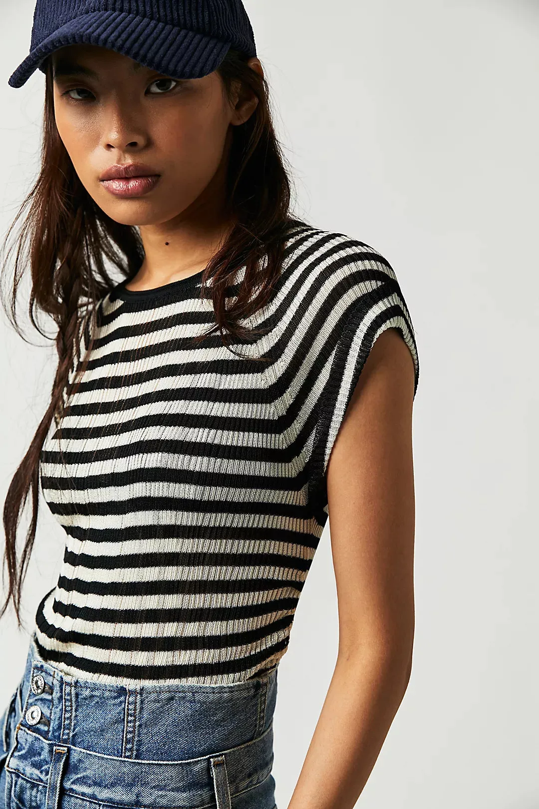 The Slinky Baby Tee by Free People - Black Gardenia