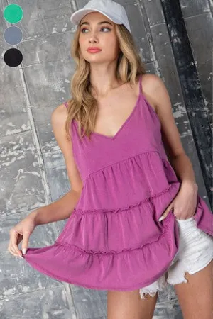 Tiered Ruffle Tank Top