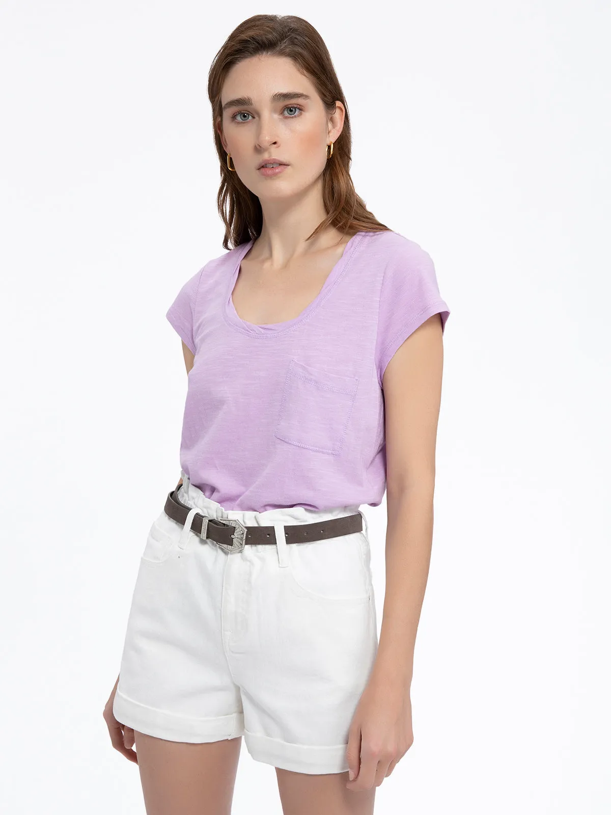 Traveler Twist Tee - Petal