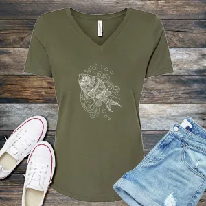 Underwater Fish V-Neck