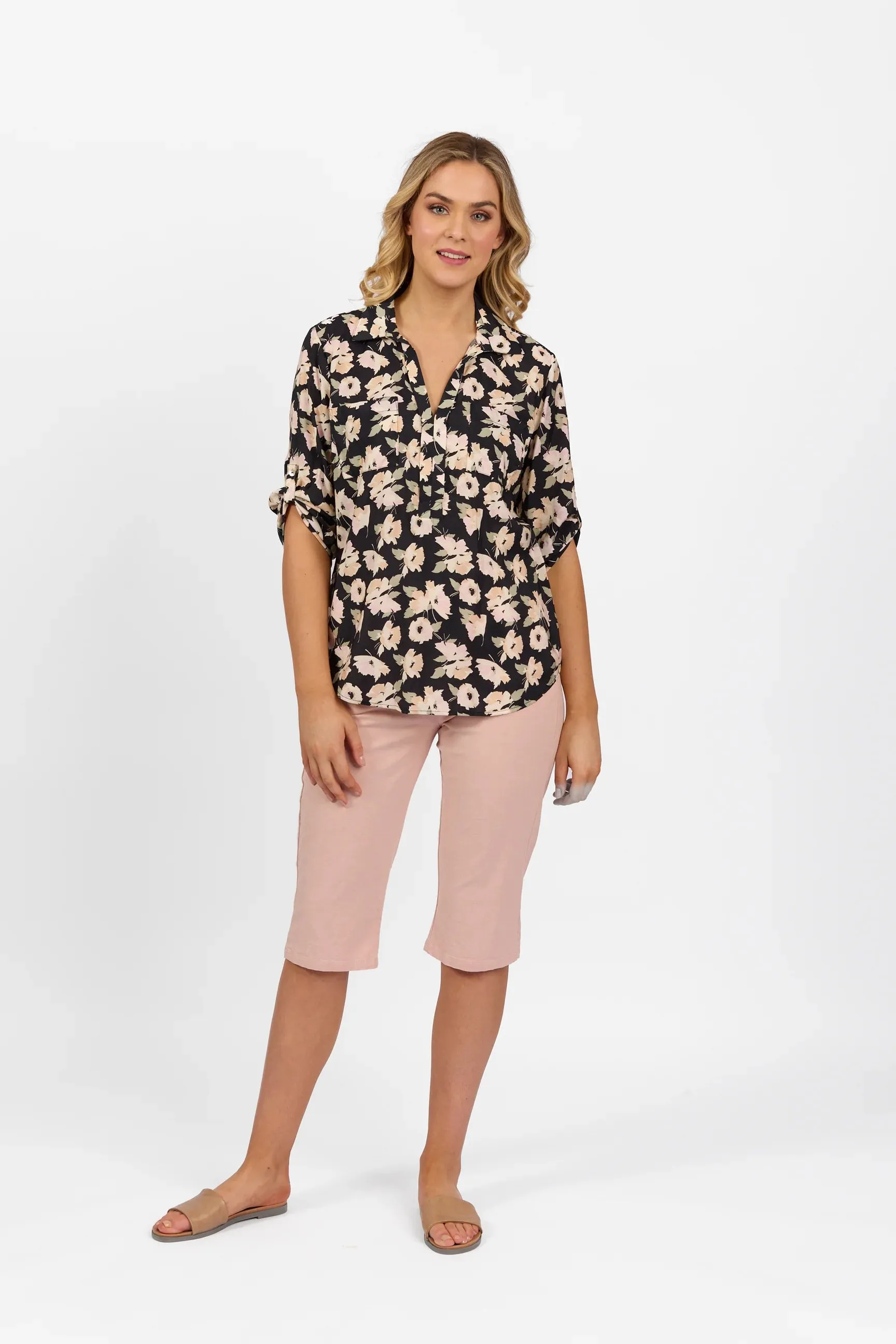 Vassalli Open Placket Shirt - Thea