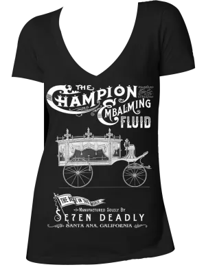 Womens Embalming Fluid V-Neck