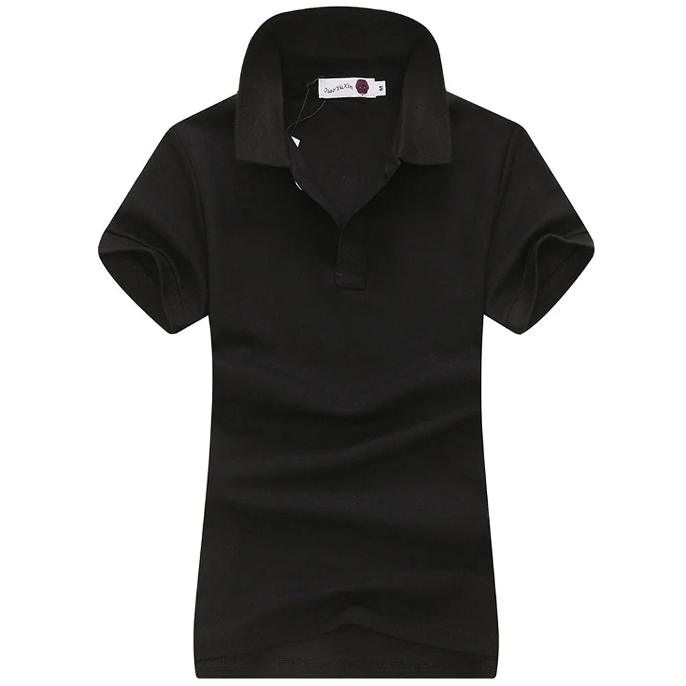 Women's Slim Fit Short Sleeve Polo T-Shirt