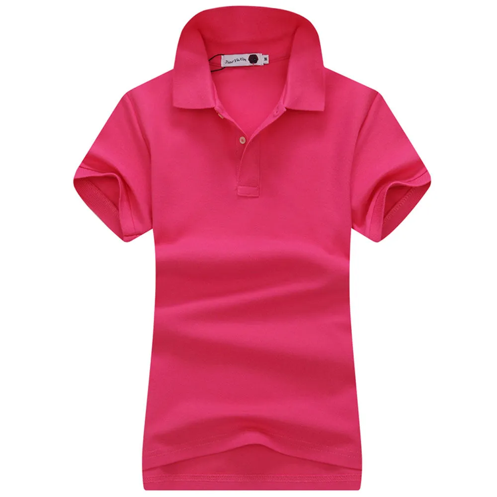 Women's Slim Fit Short Sleeve Polo T-Shirt