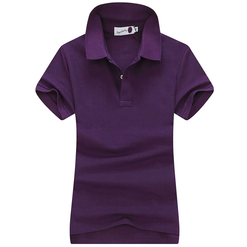 Women's Slim Fit Short Sleeve Polo T-Shirt