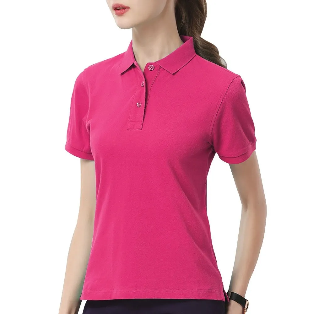 Women's Slim Fit Short Sleeve Polo T-Shirt