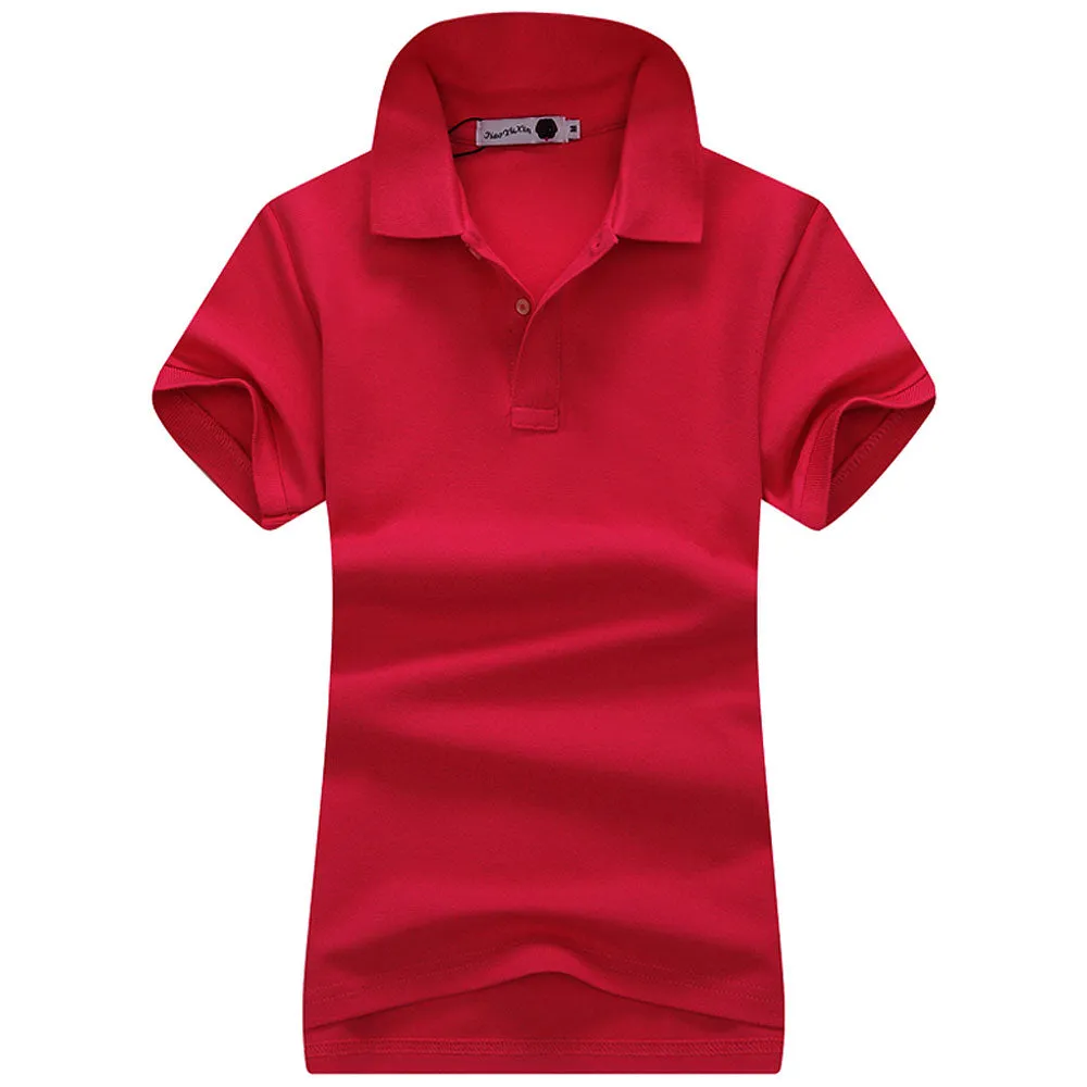 Women's Slim Fit Short Sleeve Polo T-Shirt