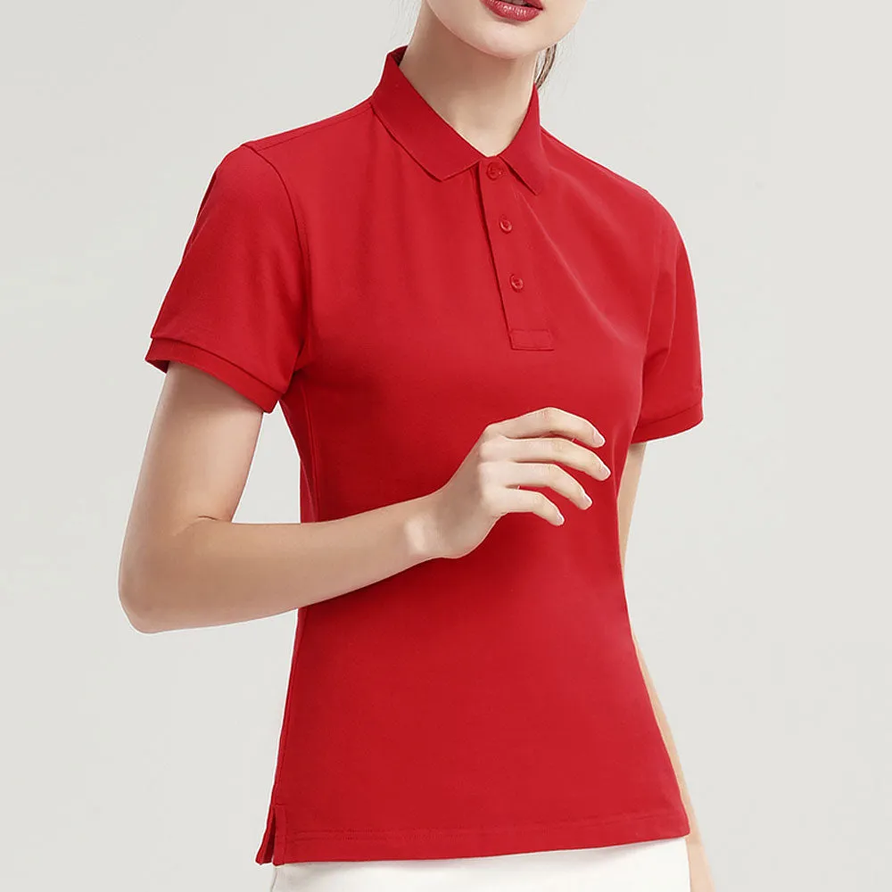 Women's Slim Fit Short Sleeve Polo T-Shirt