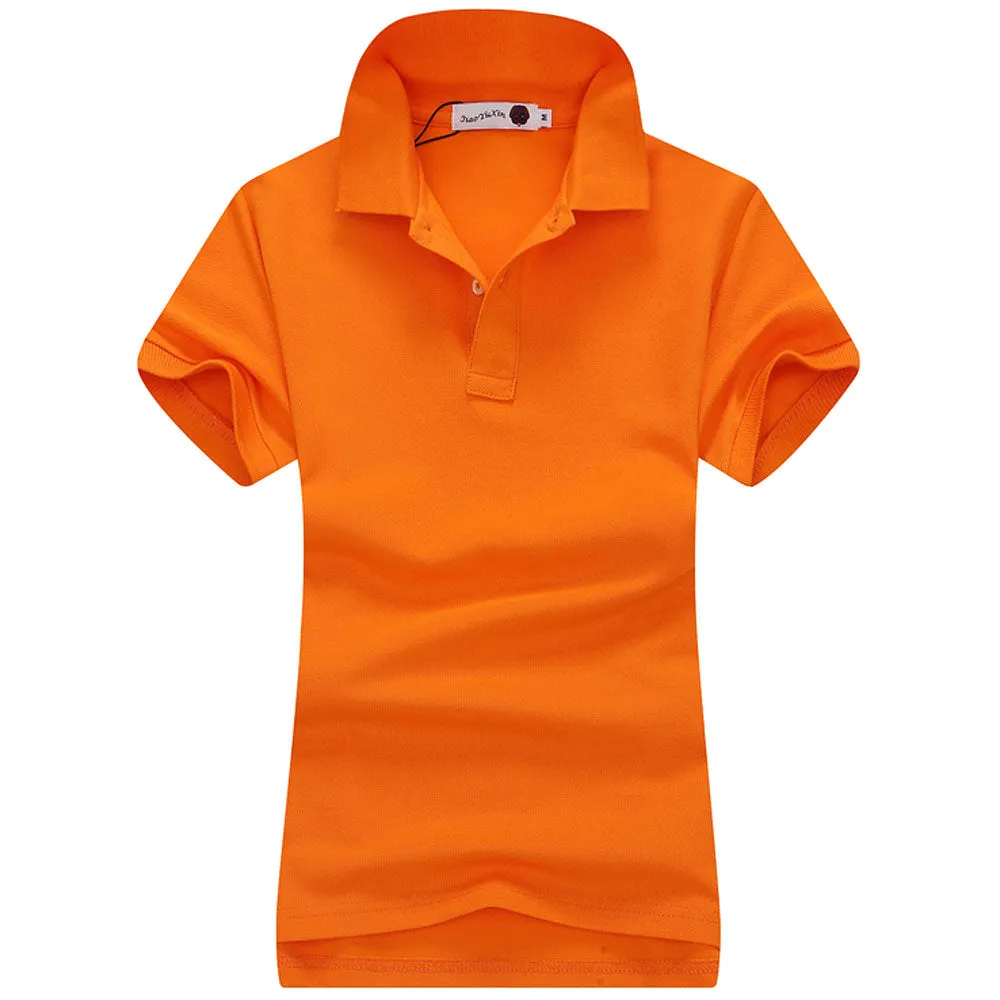 Women's Slim Fit Short Sleeve Polo T-Shirt